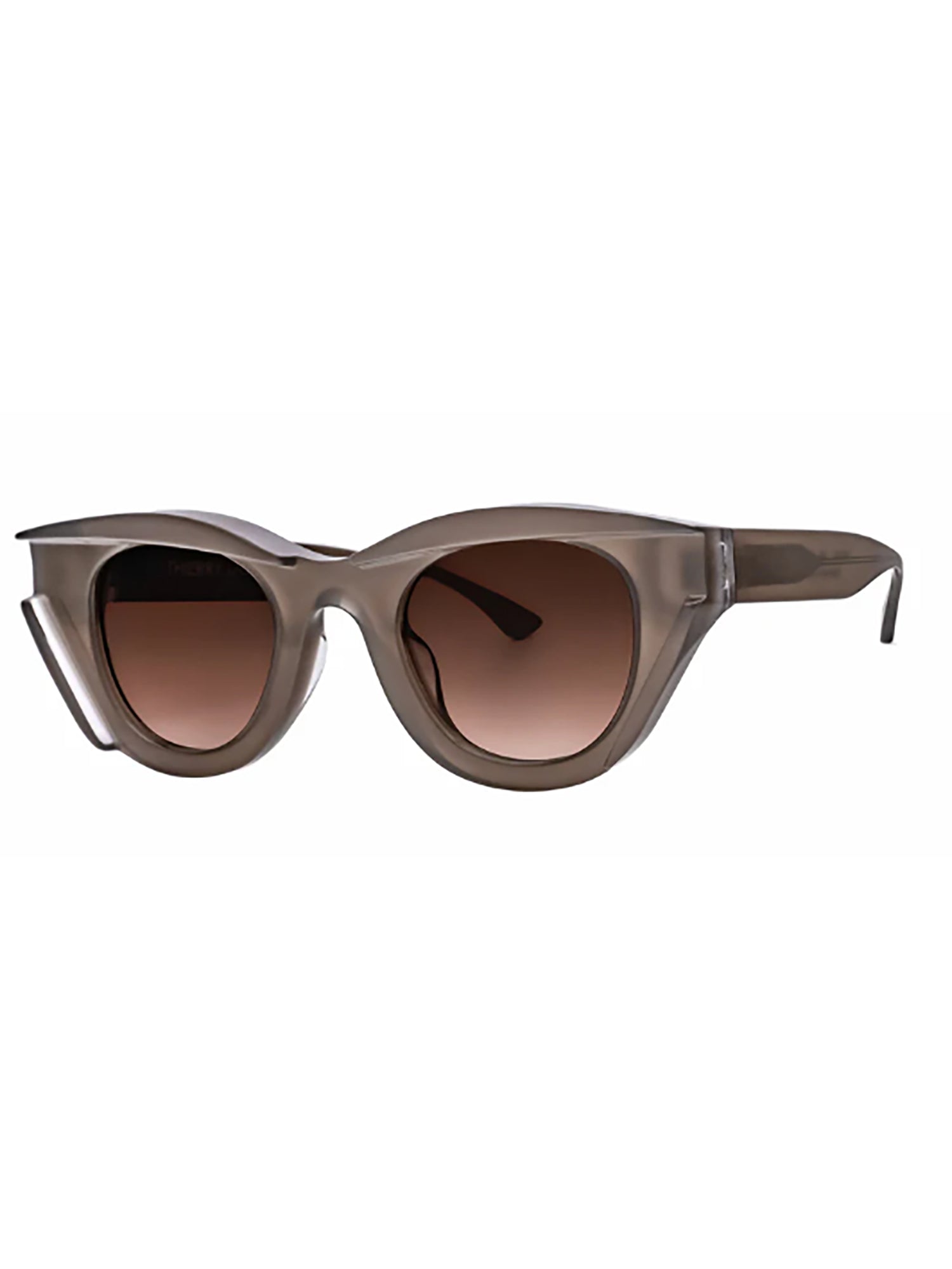 Oversized Cat-Eye Dismissy Sunglasses with Angular Edges
