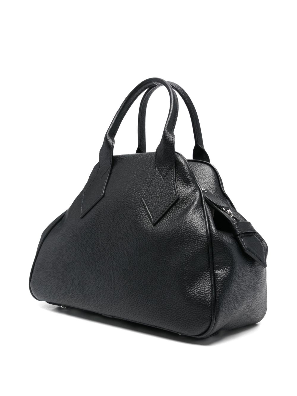 Textured Black Handbag