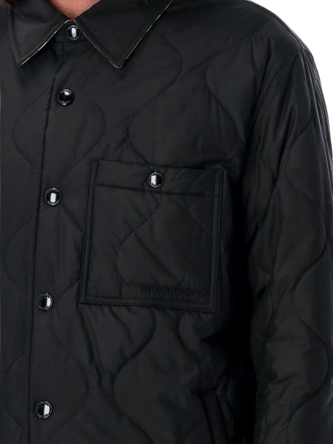 Reversible Quilted Padded Jacket with Classic Collar