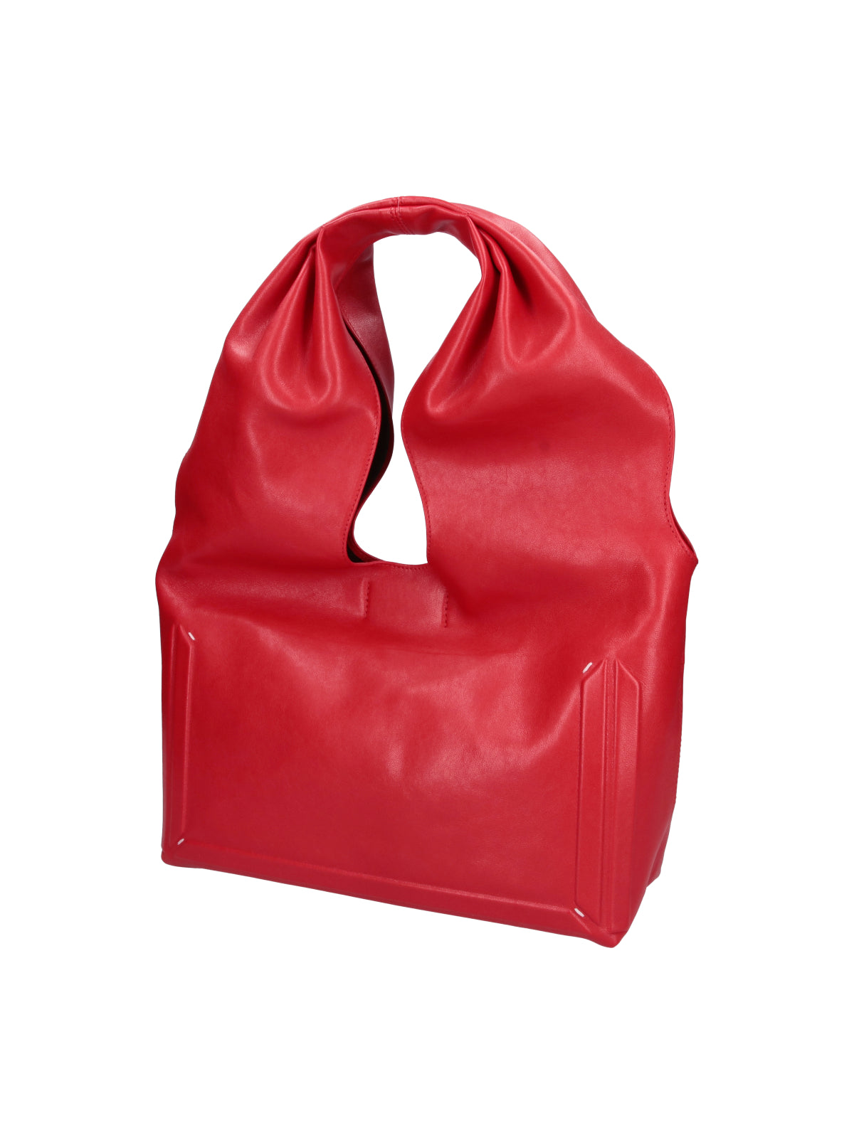 Red Box Structured Leather Shoulder Bag