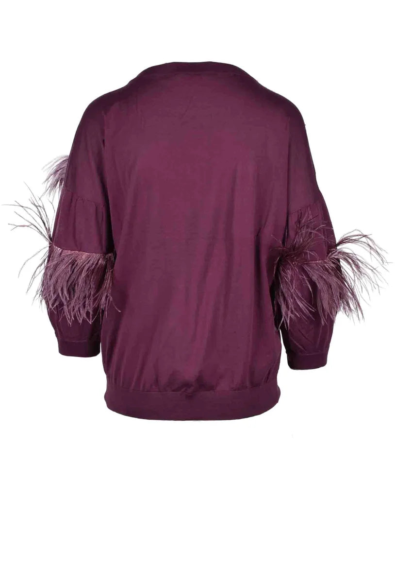 T-shirt with Feathers - Red