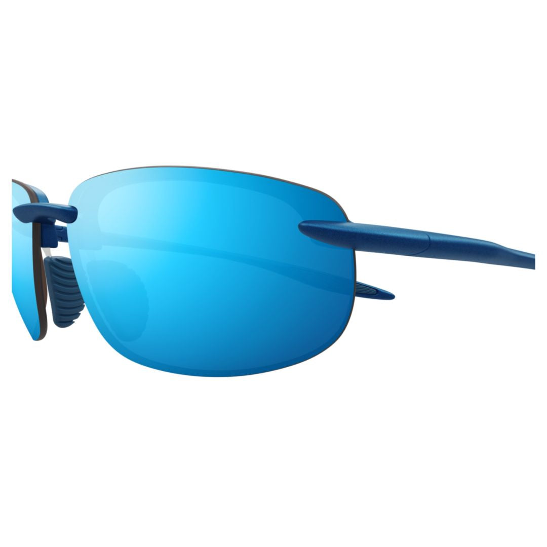 Hookipa Ultra Rimless Sunglasses with Vibrant Blue Mirrored Lenses