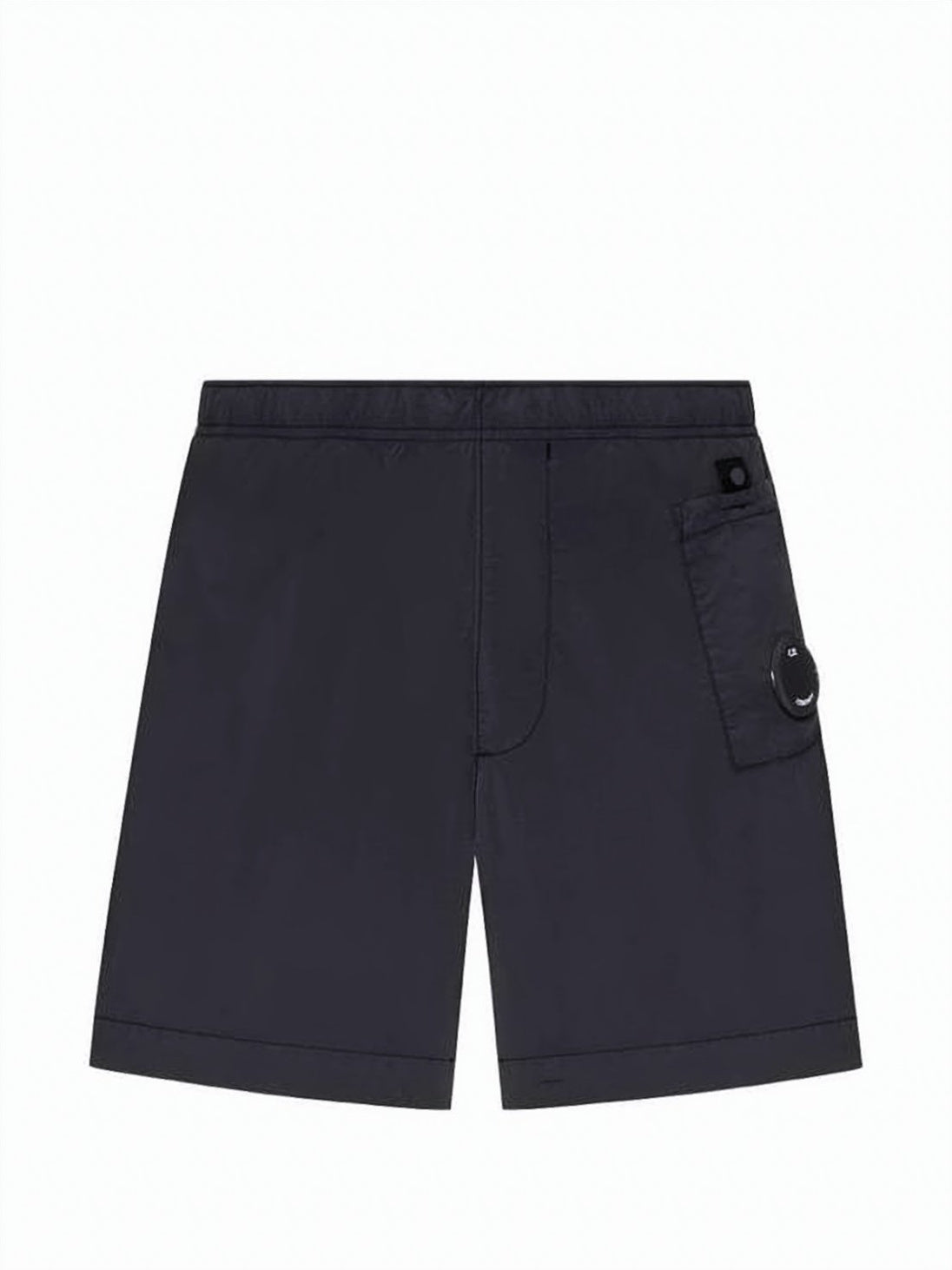 Black Mid-Thigh Length Lightweight Polyamide Shorts