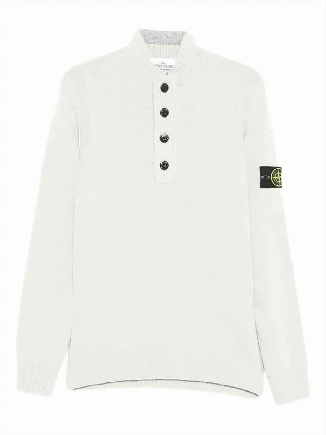 Half-Zip Knit Sweater With Ribbed Details