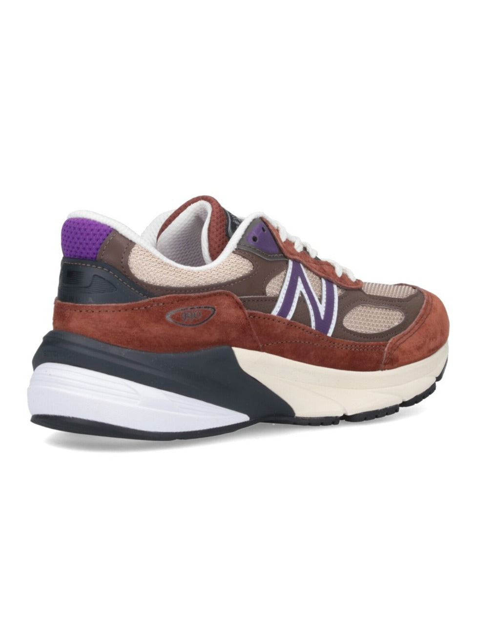 Round Toe Sneakers With Suede And Mesh Accents