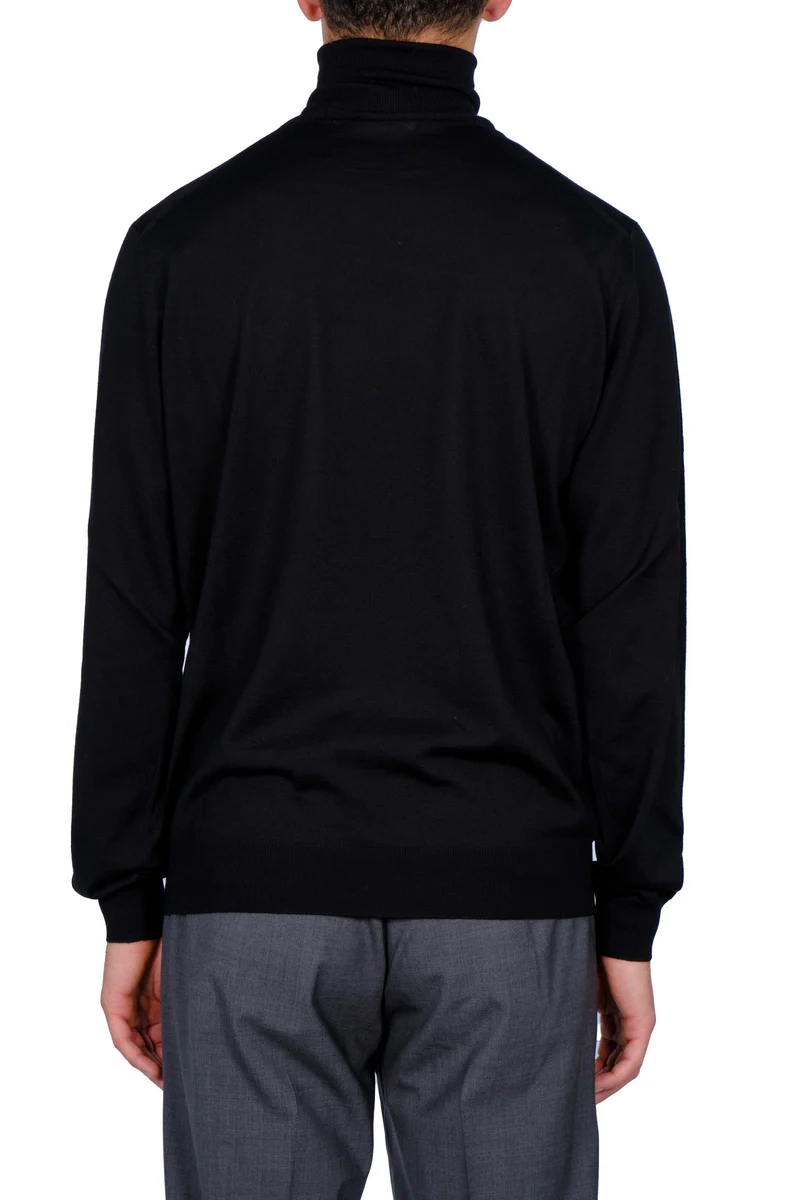 Fitted Merino Wool Turtleneck Sweater