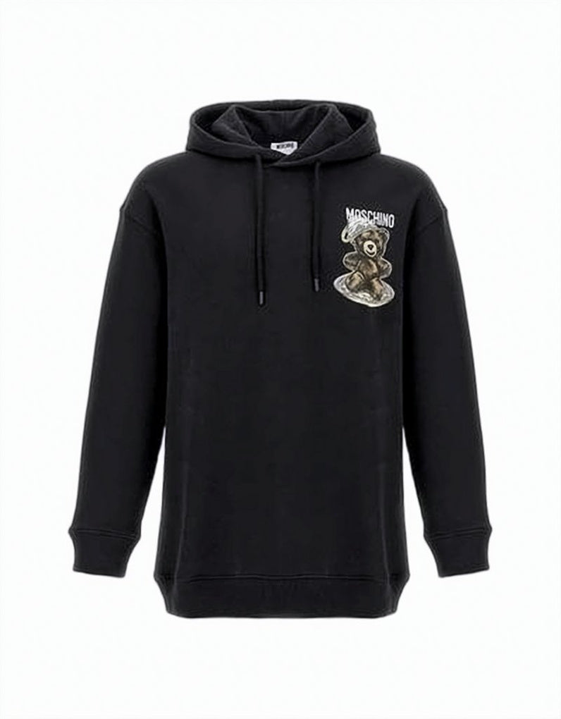 Black Cotton Hoodie