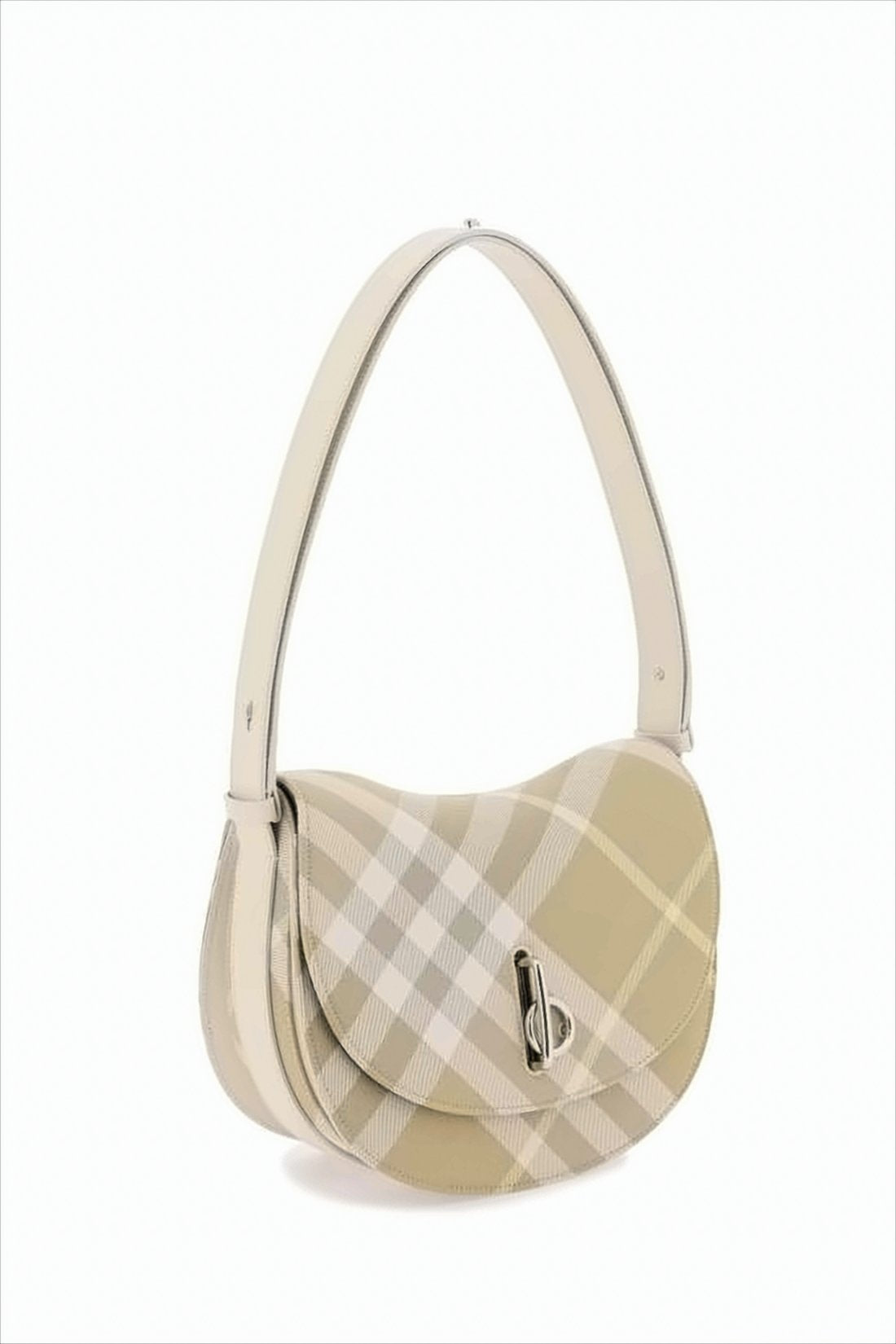 Curved Crescent Shape Burberry Shoulder Bag