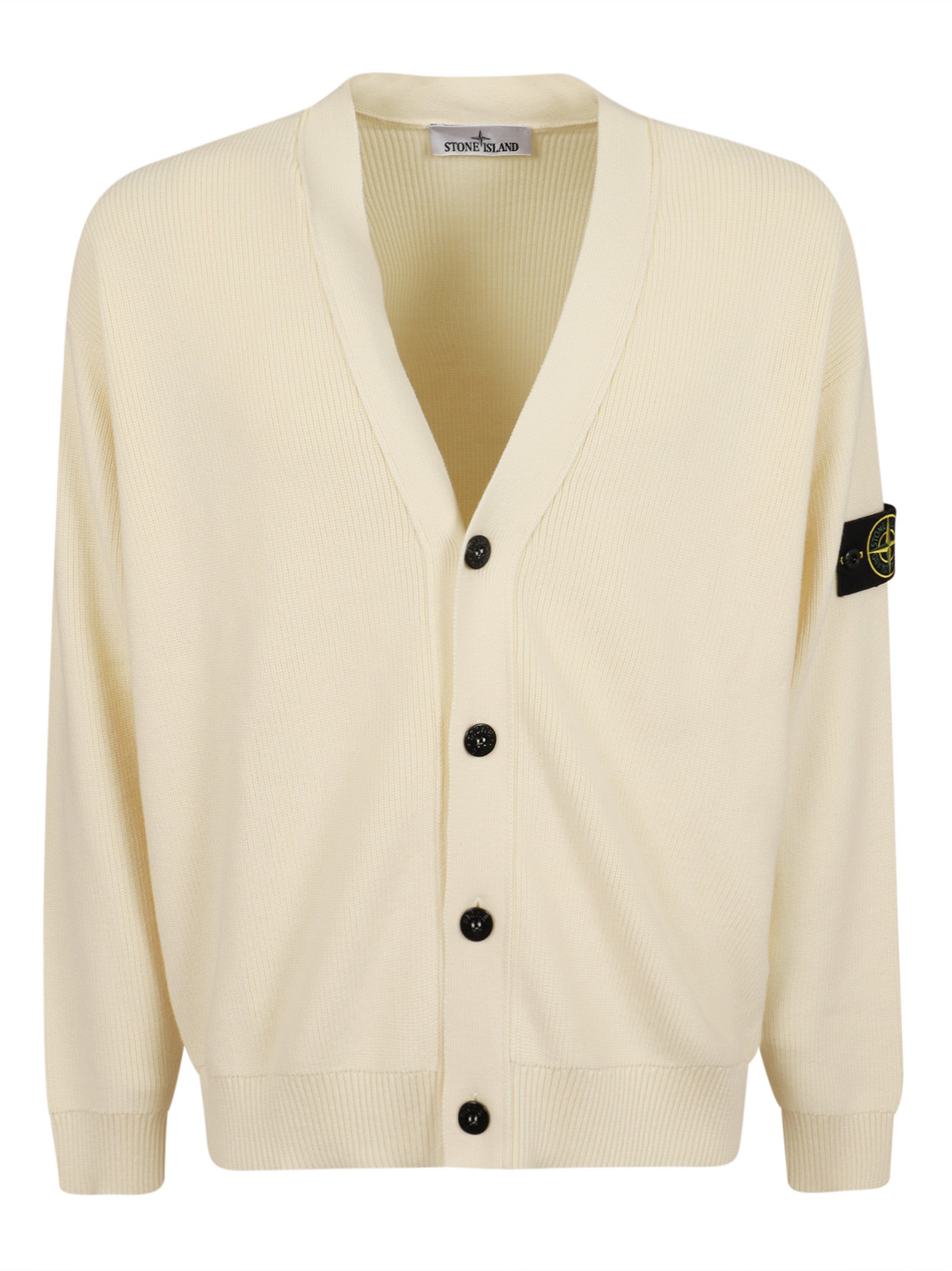 Ribbed Organic Cotton Cardigan With Button-Down Front