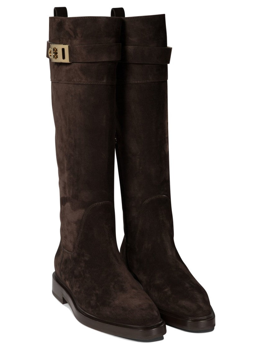 Tall Brown Suede Boots