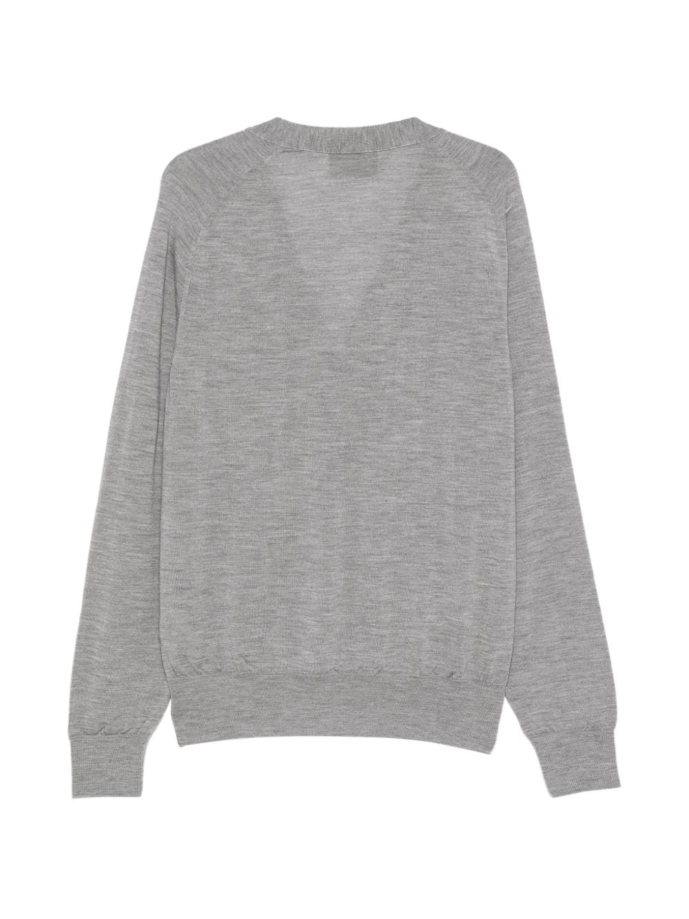 Grey V-Neck Button Cardigan