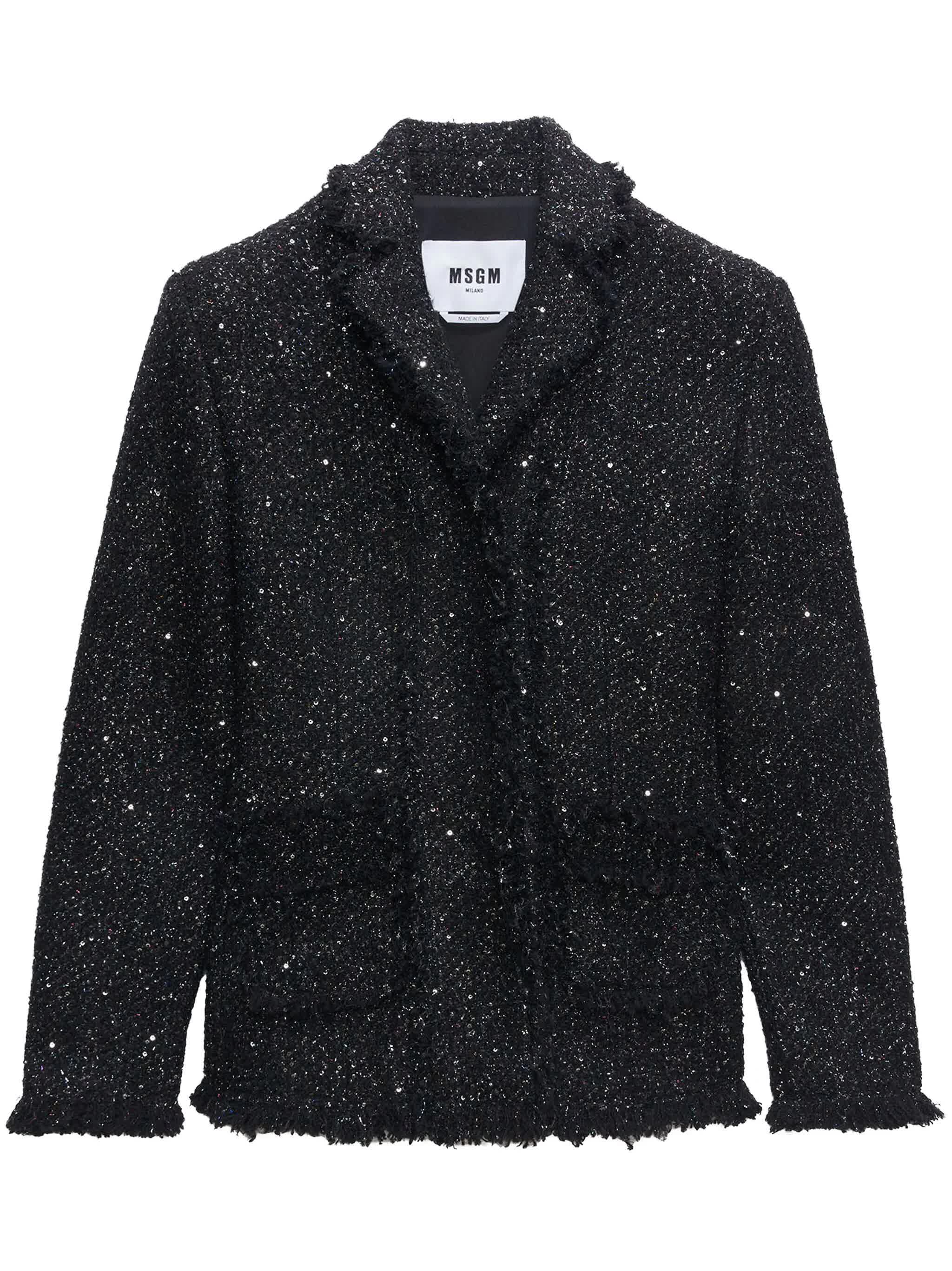 Black Tailored Textured Cotton Casual Jacket