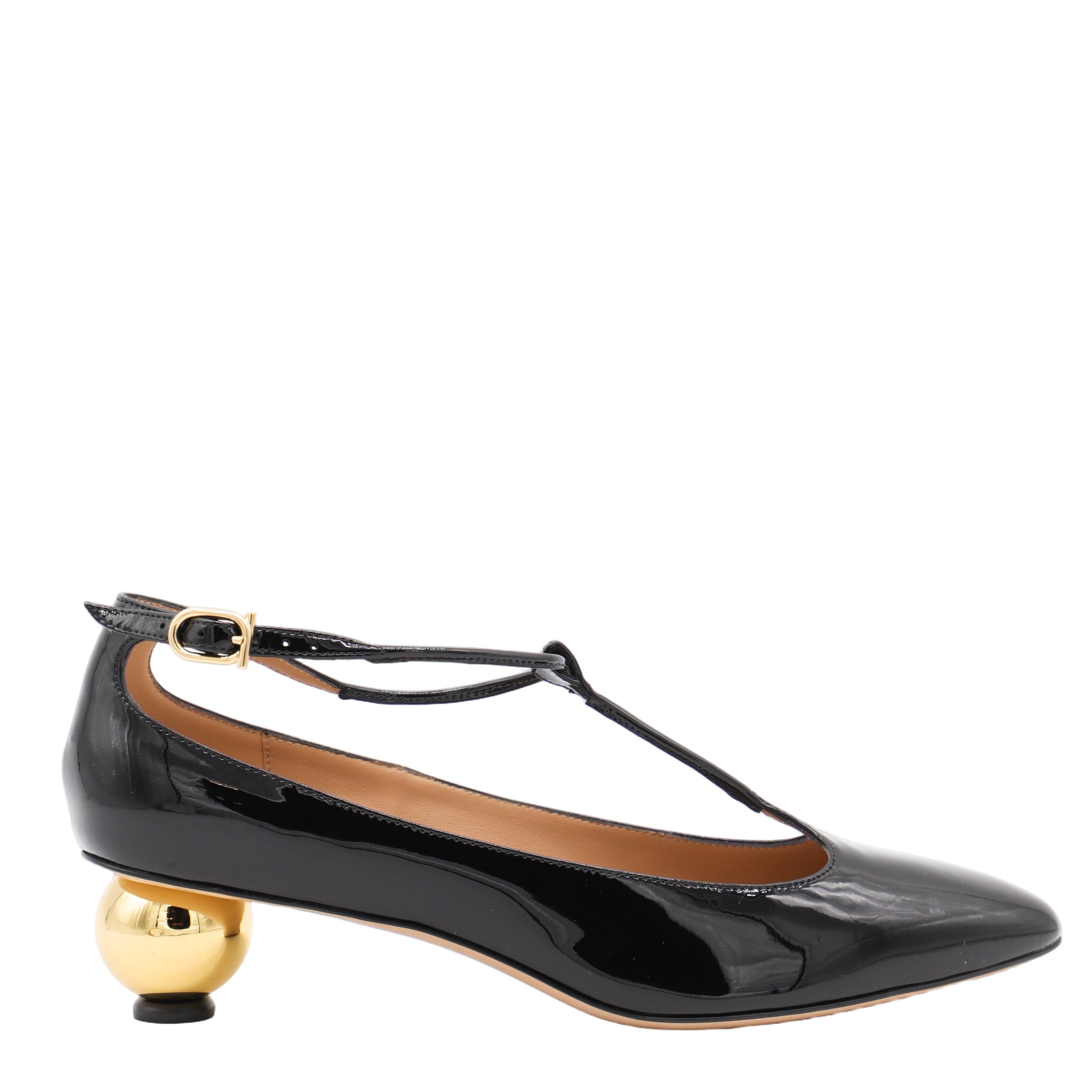 Pointed Toe T-Strap Flats