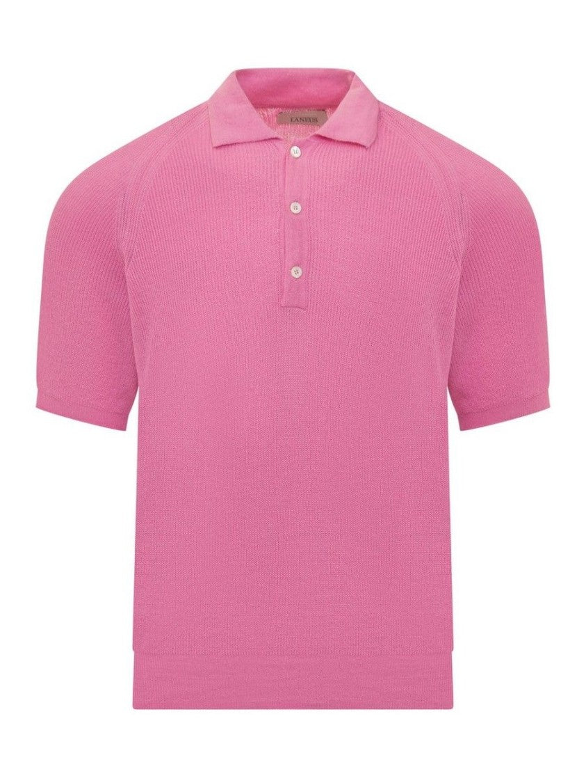 Pink Cotton Polo Shirt
