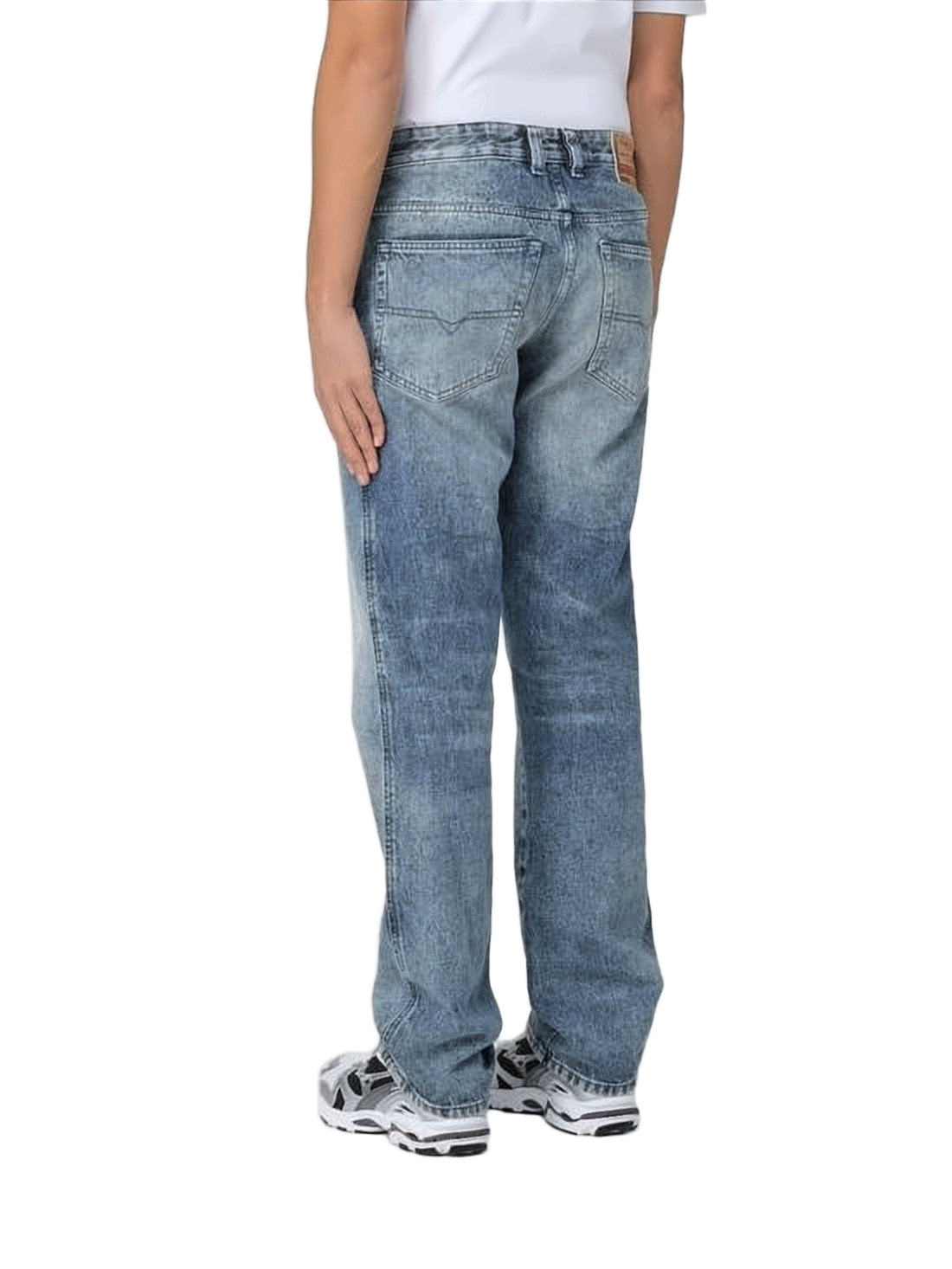 Relaxed Fit Blue Denim Pants