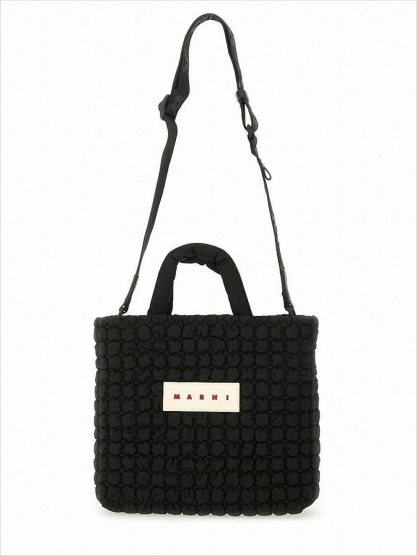 Textured Black Tote Bag