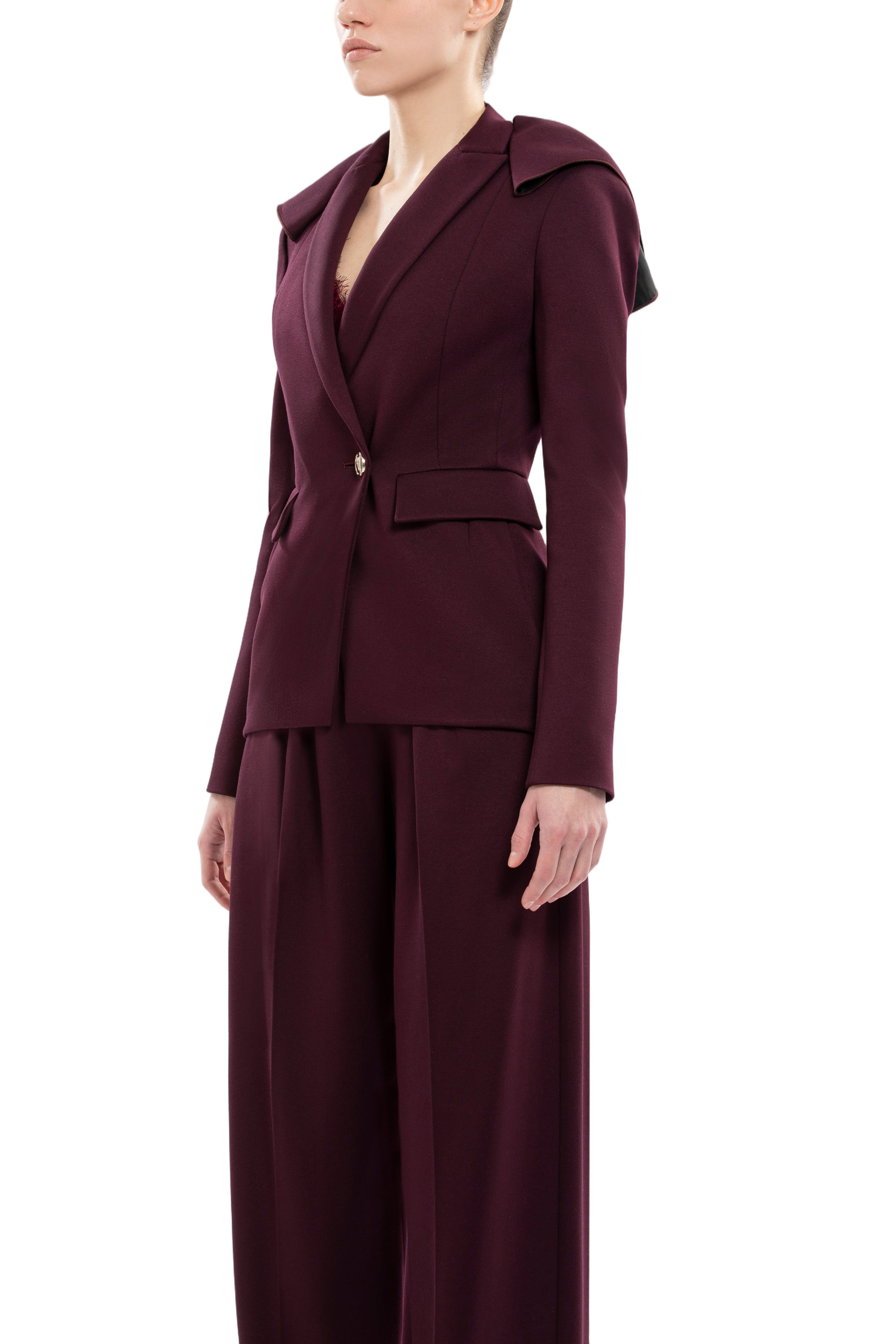 Ruffled Tailored Jacket