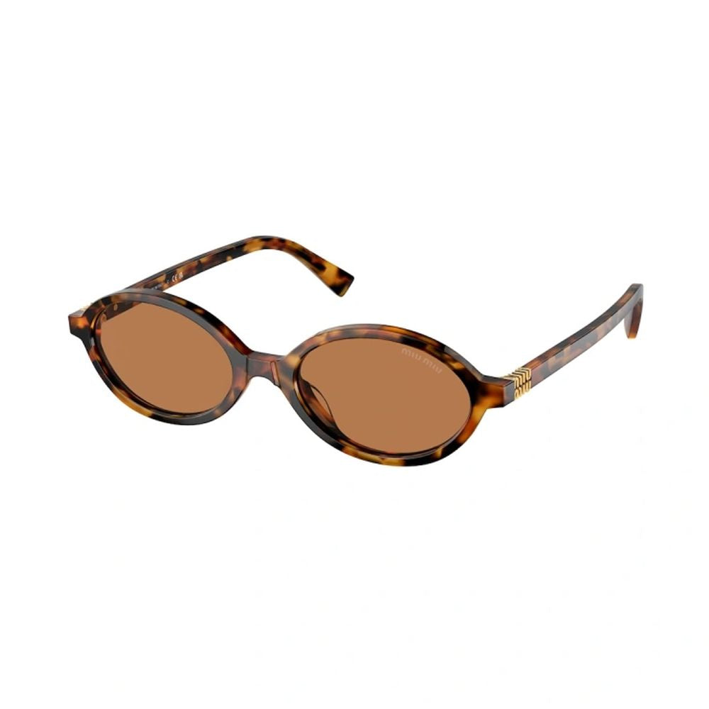 0Mu 04Zs Miu Miu Oval Tortoiseshell Sunglasses