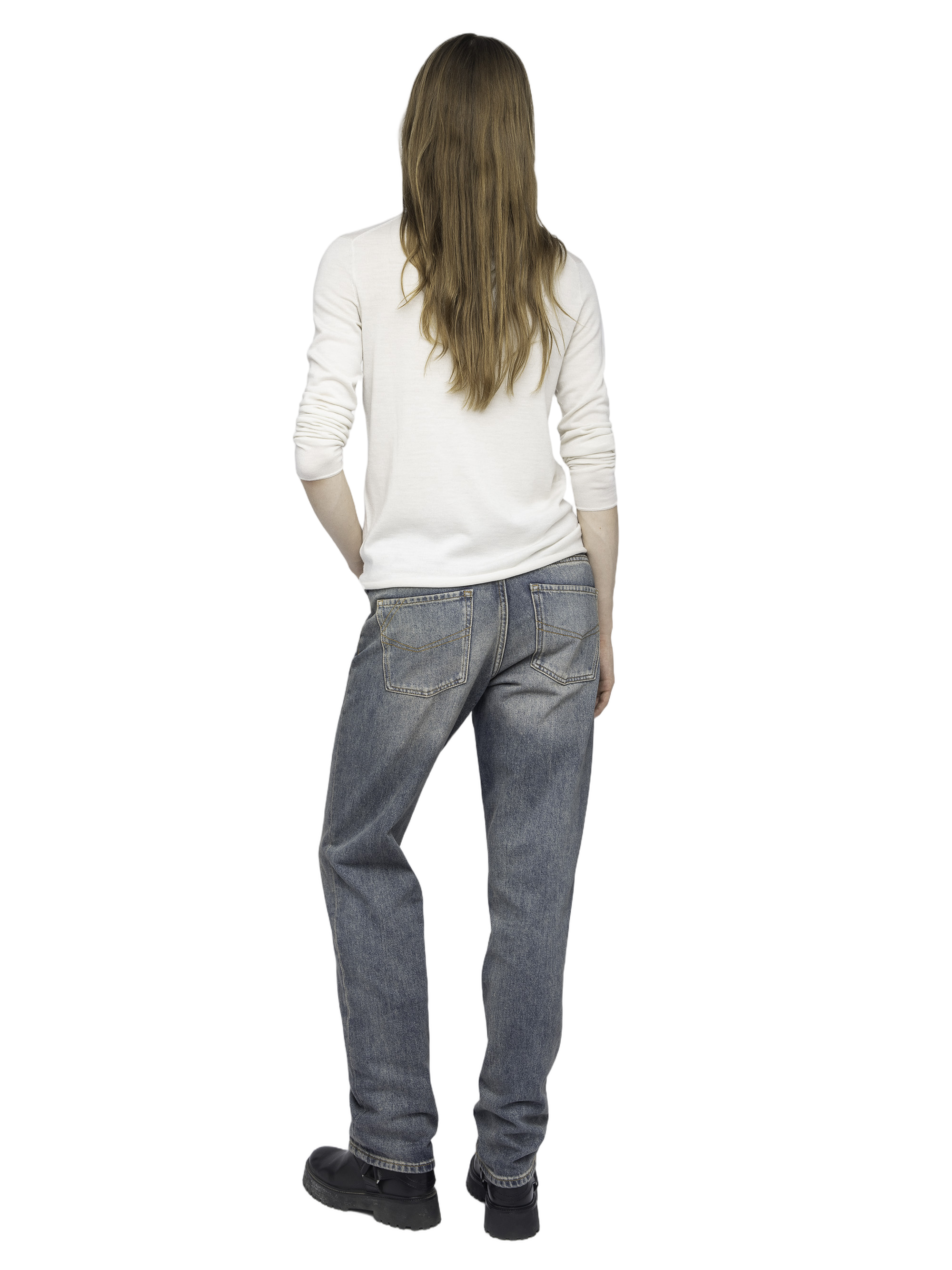 Wool Sweater With Central Graphic Design