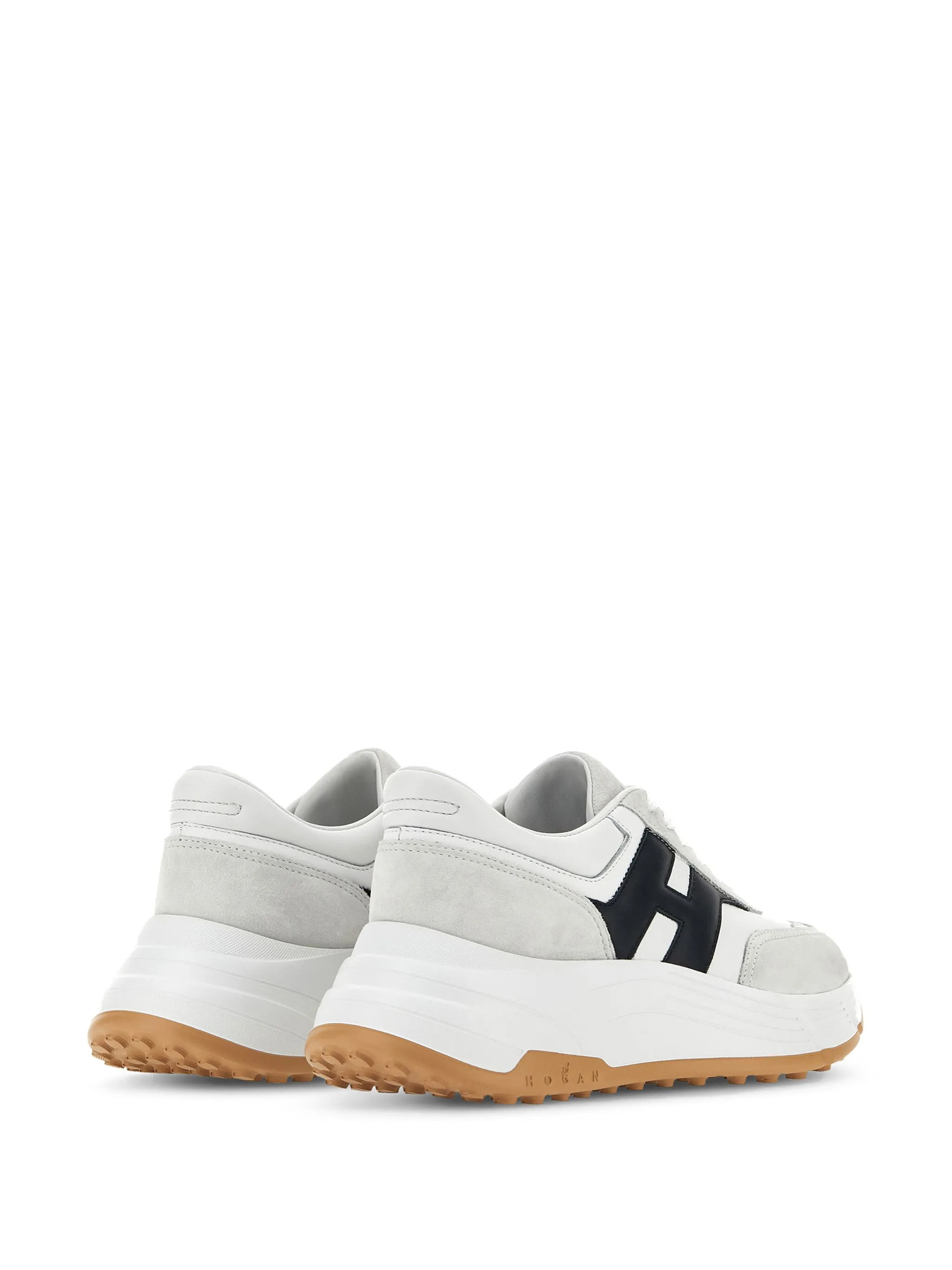 Black Low-Top Suede Leather H Sneakers