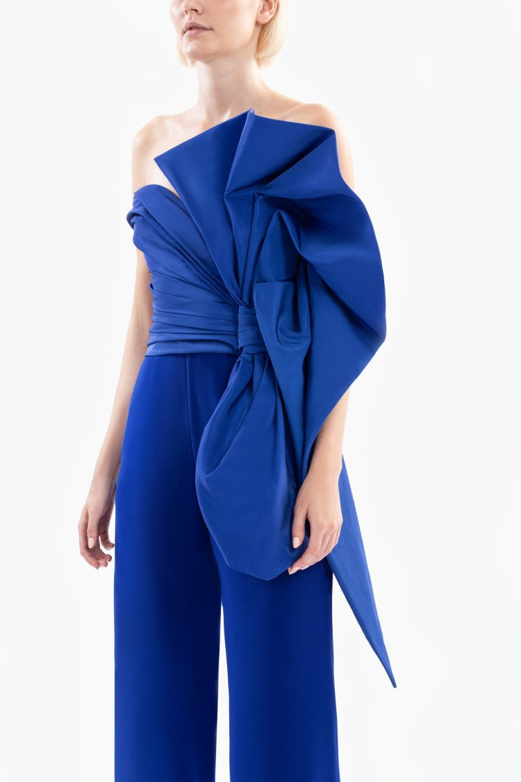 Jumpsuit With Voluminous Taffeta Bow