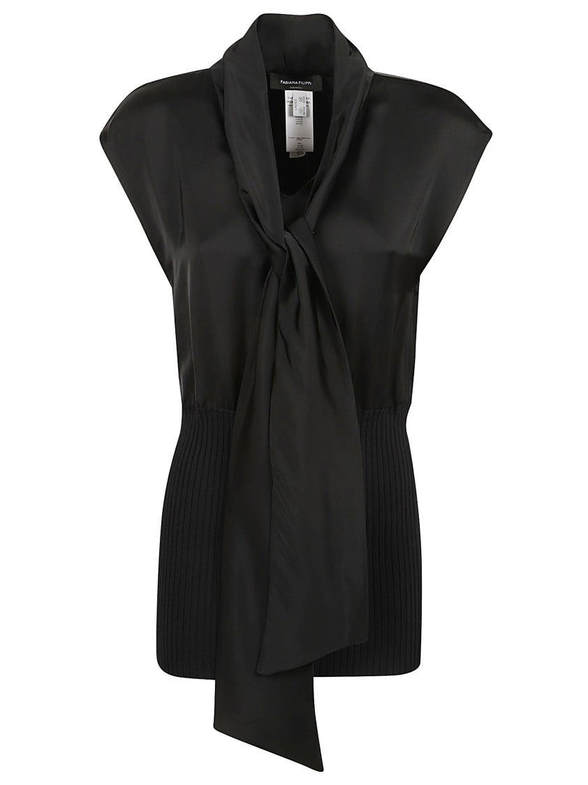 Flowing Black Satin Finish Shirt