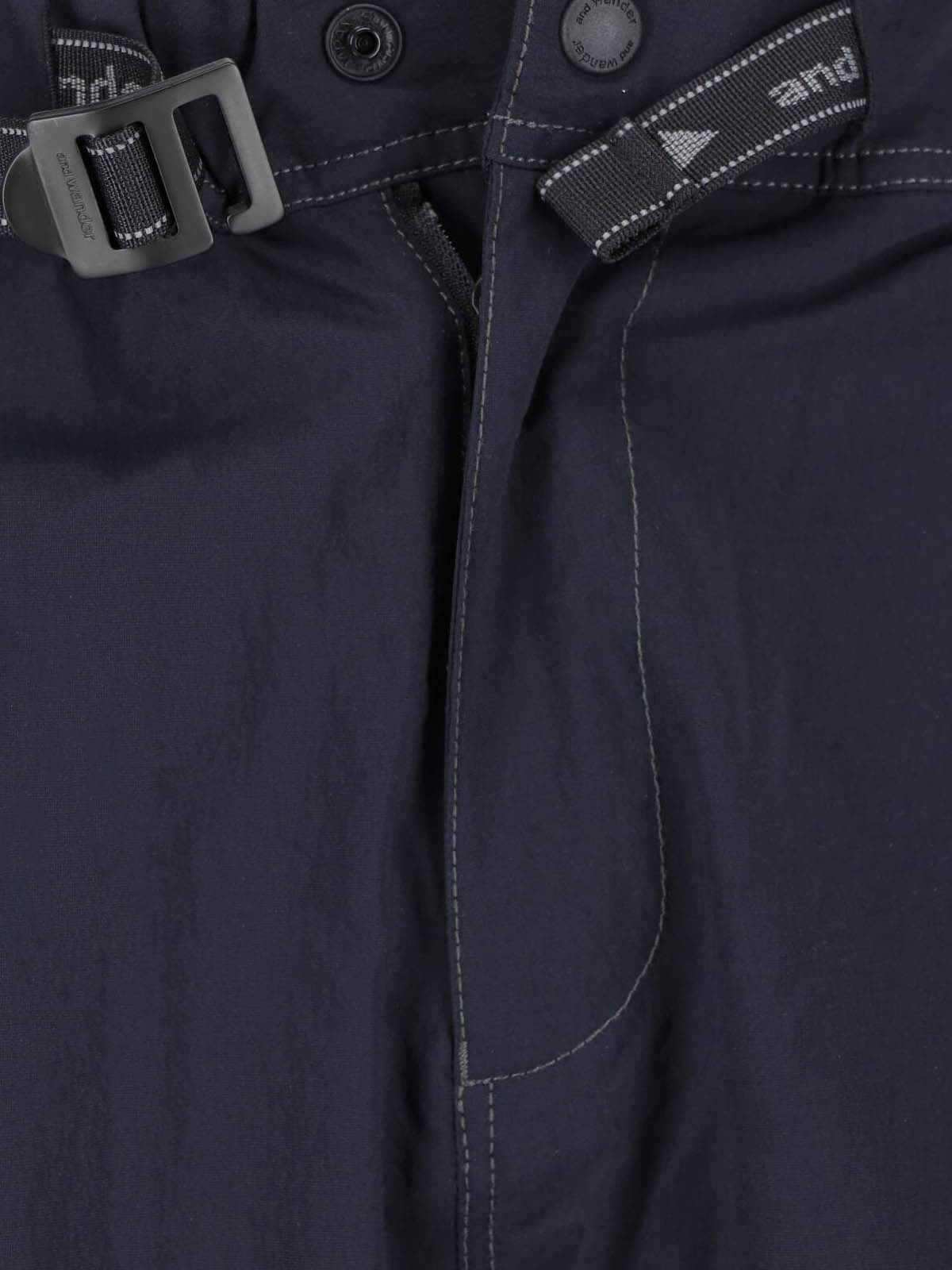 Black Water-Repellent Nylon Hike Elastic Trousers