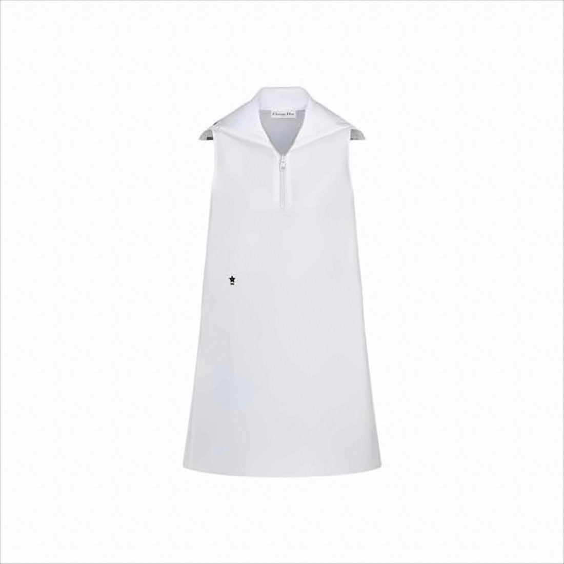 Sleeveless Midi Dress with Structured Collar