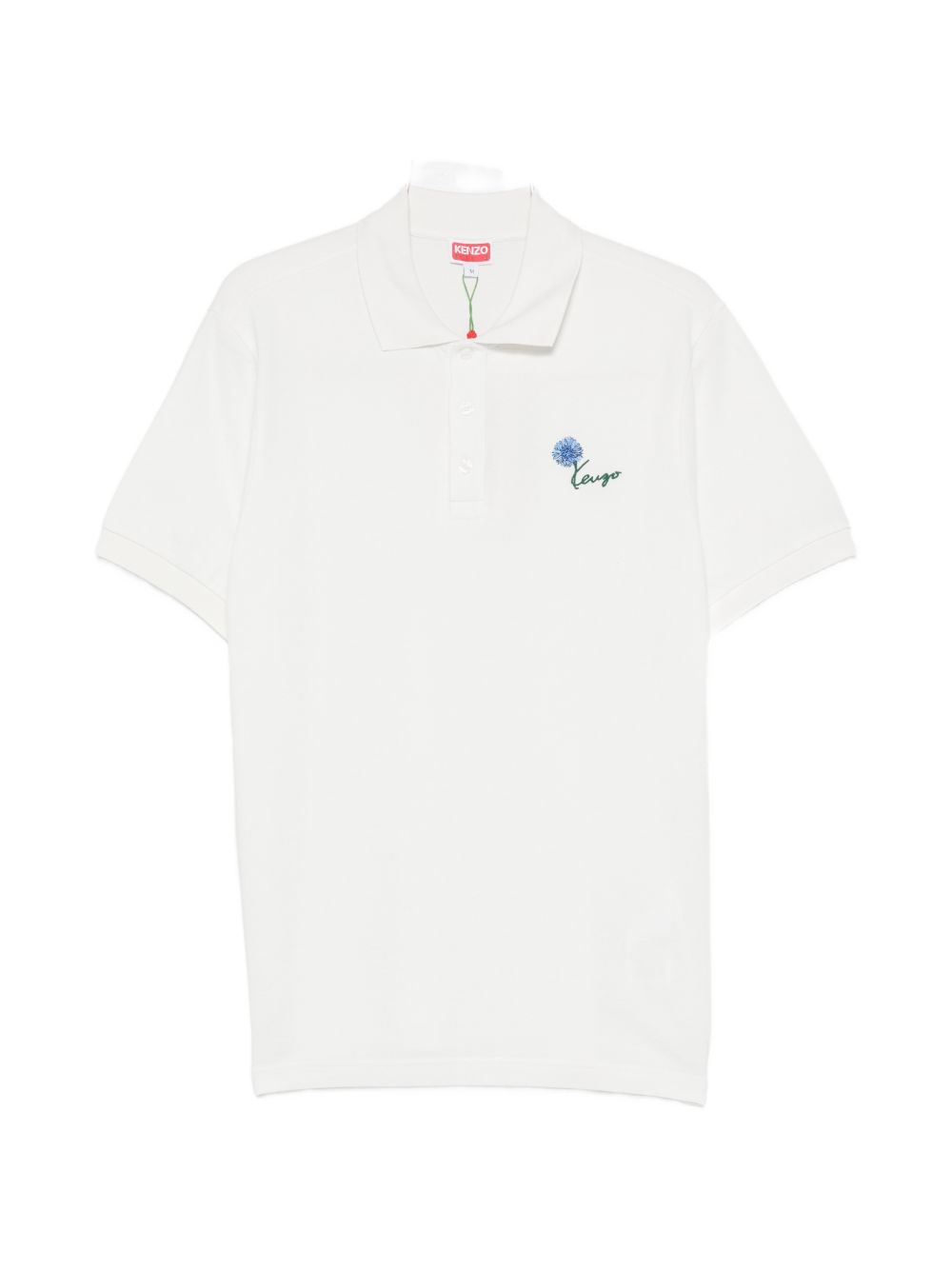 Off-White Cotton Piqué Floral Polo