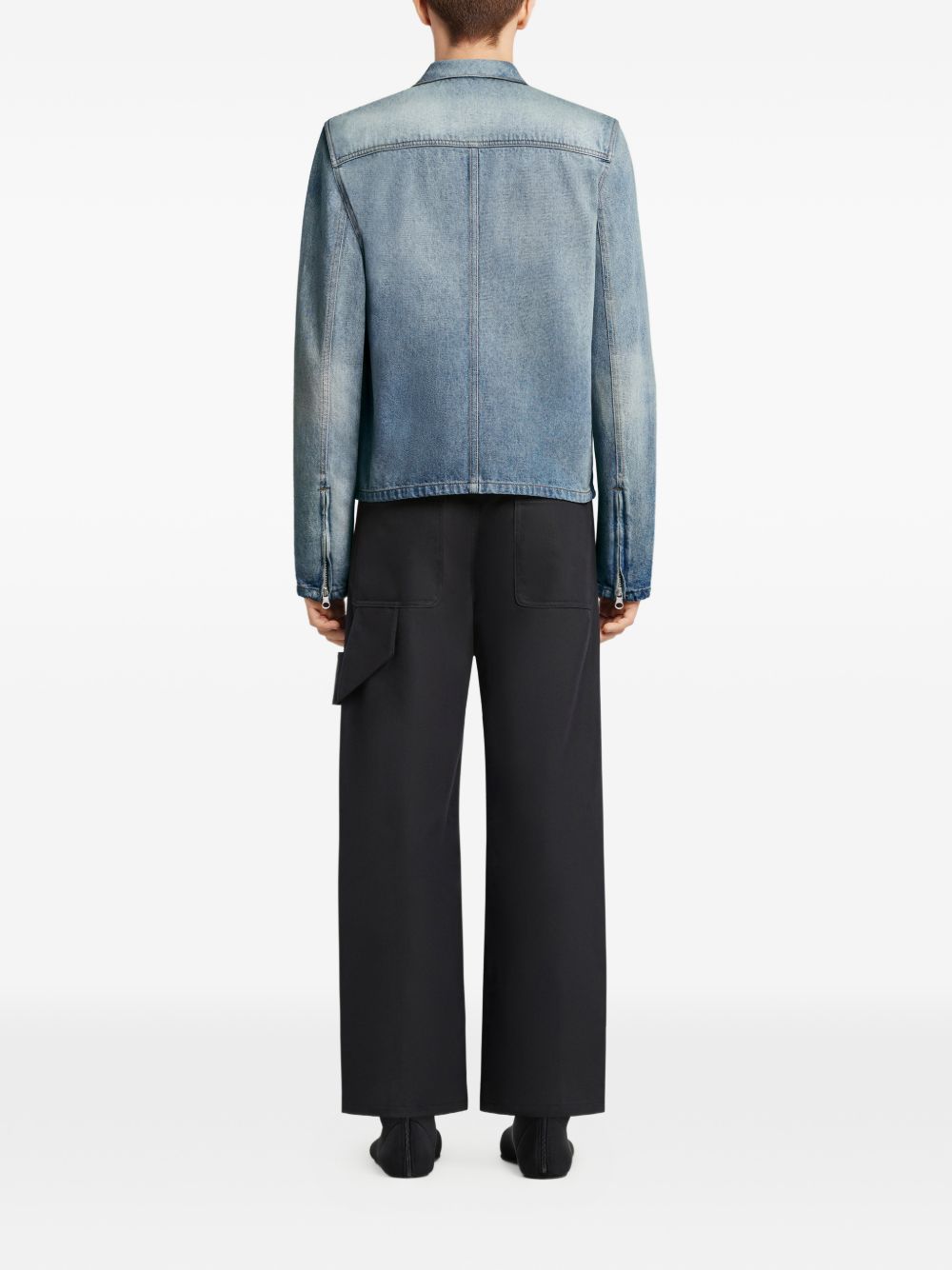 Silk-Nylon Denim Jacket
