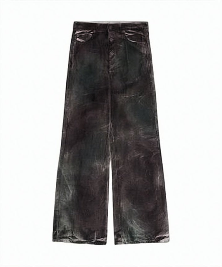 Straight-Leg Black Pants with Classic Waistband