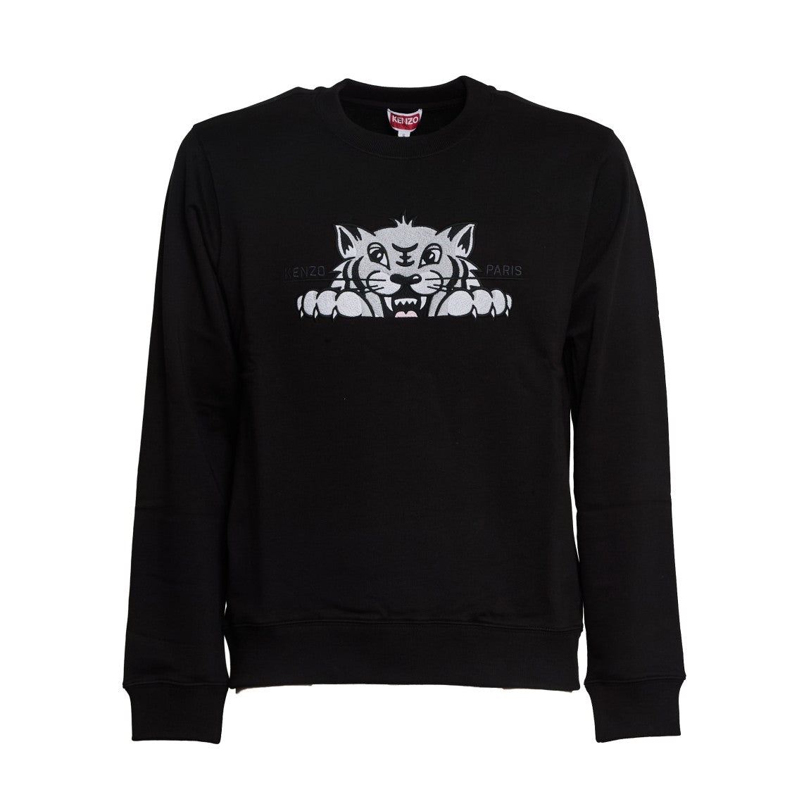 Happy Tiger Embroidered Cotton Sweatshirt