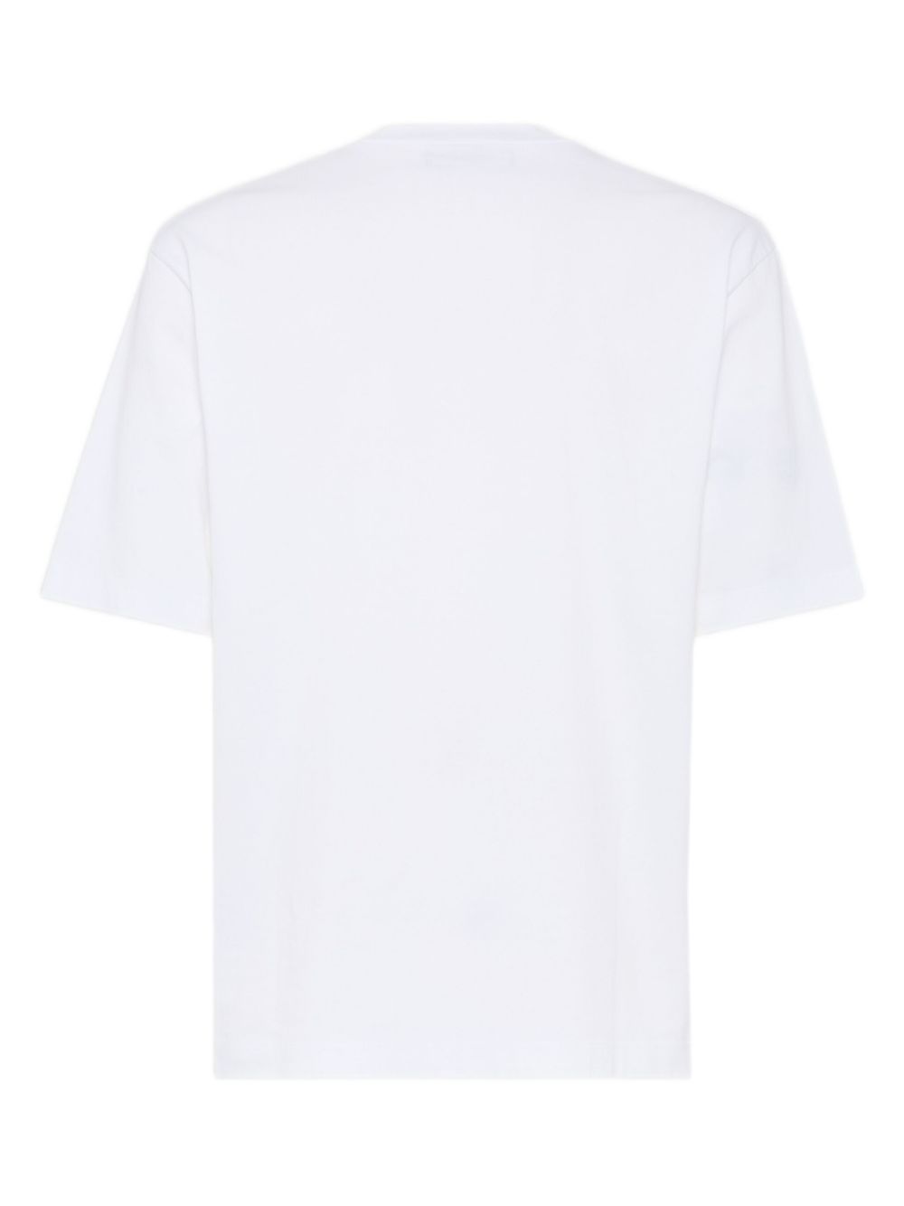 White Graphic Print Short-Sleeve Crew Neck T-Shirt