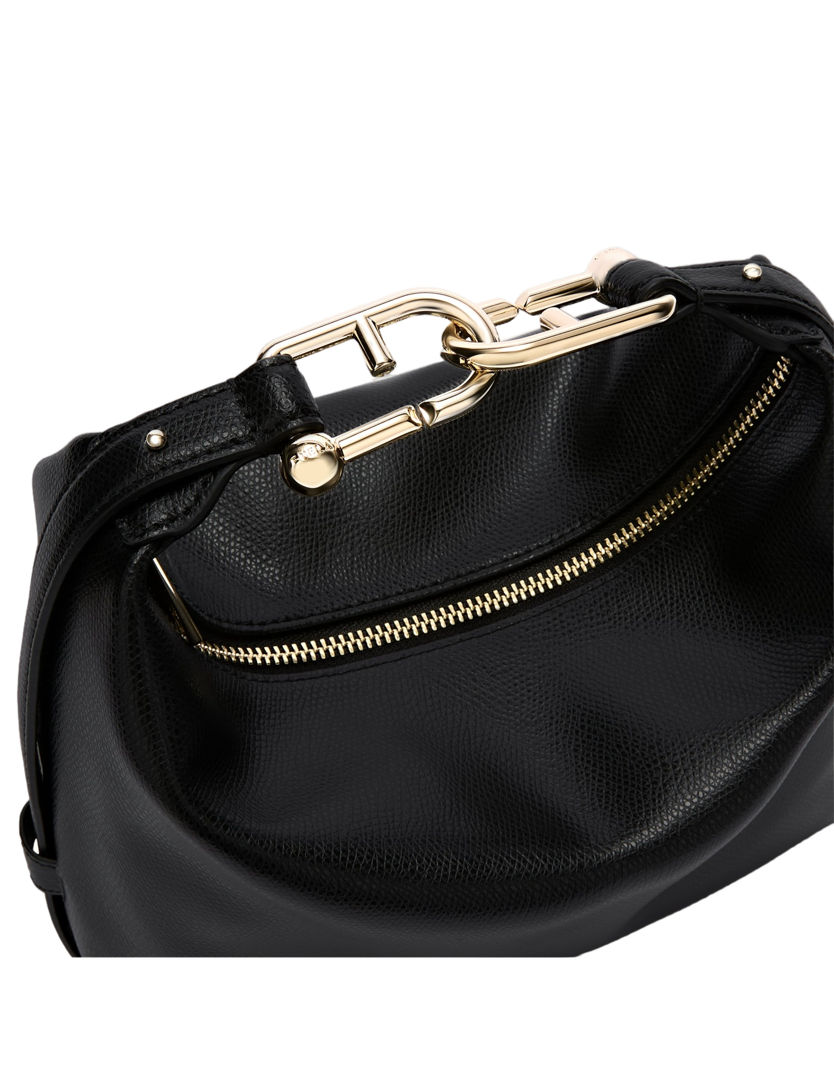 Tonie Mini Hobo Bag In Black Leather
