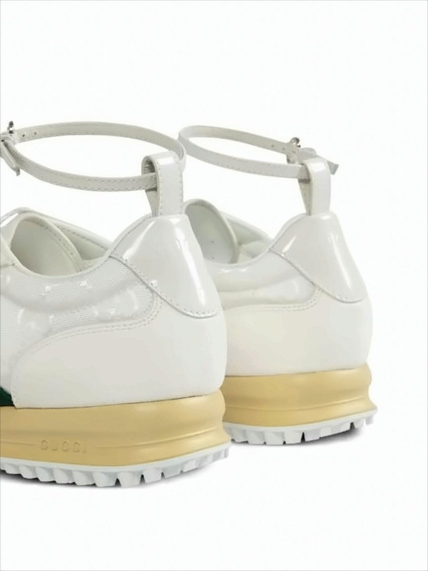 Ankle Strap Detail in White Sneakers