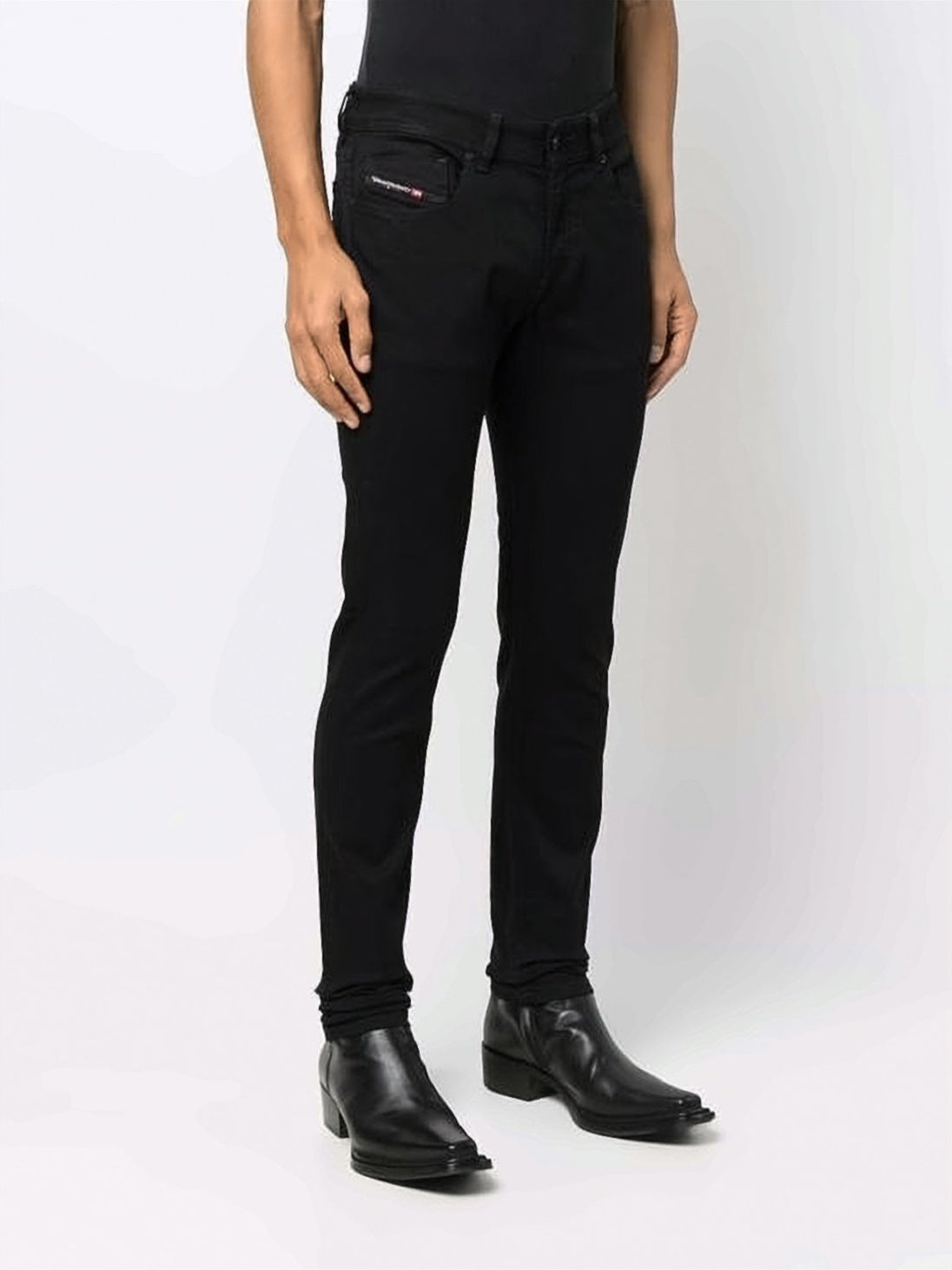 Slim-Fit Black Denim Pants