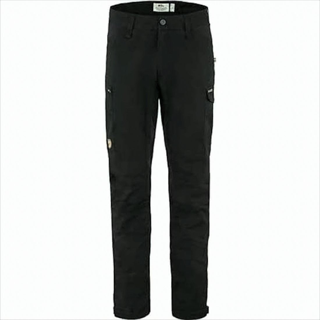 Straight Cut Black Pants with Durable Fabric