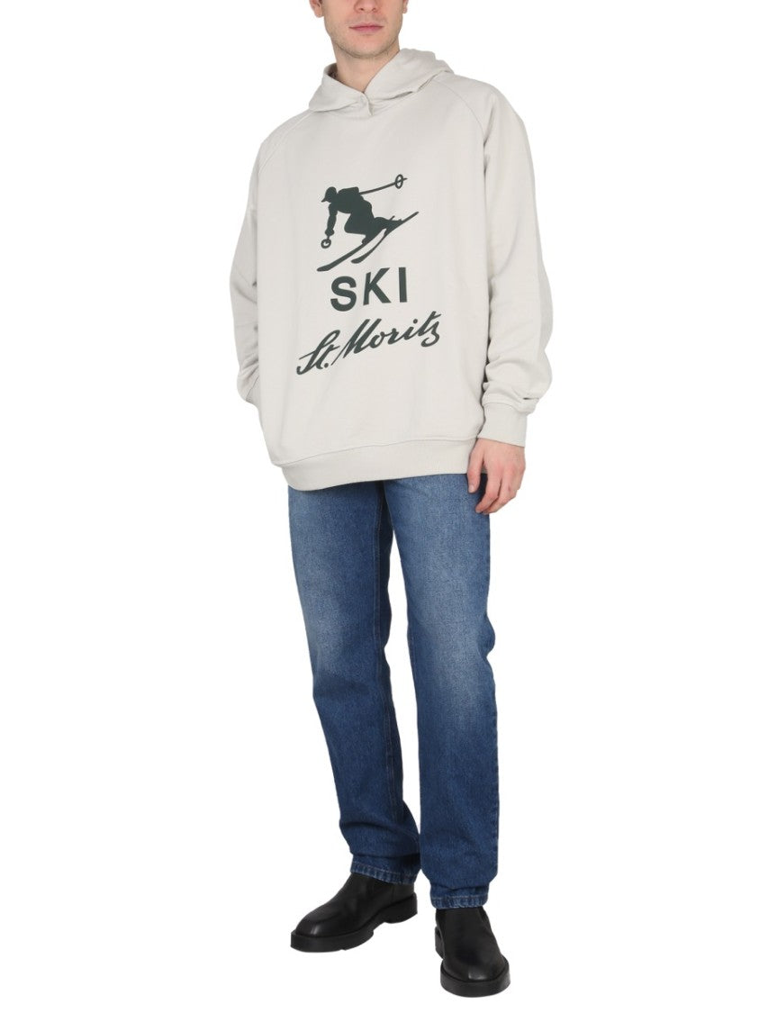 Buttoned Hood Sweatshirt
