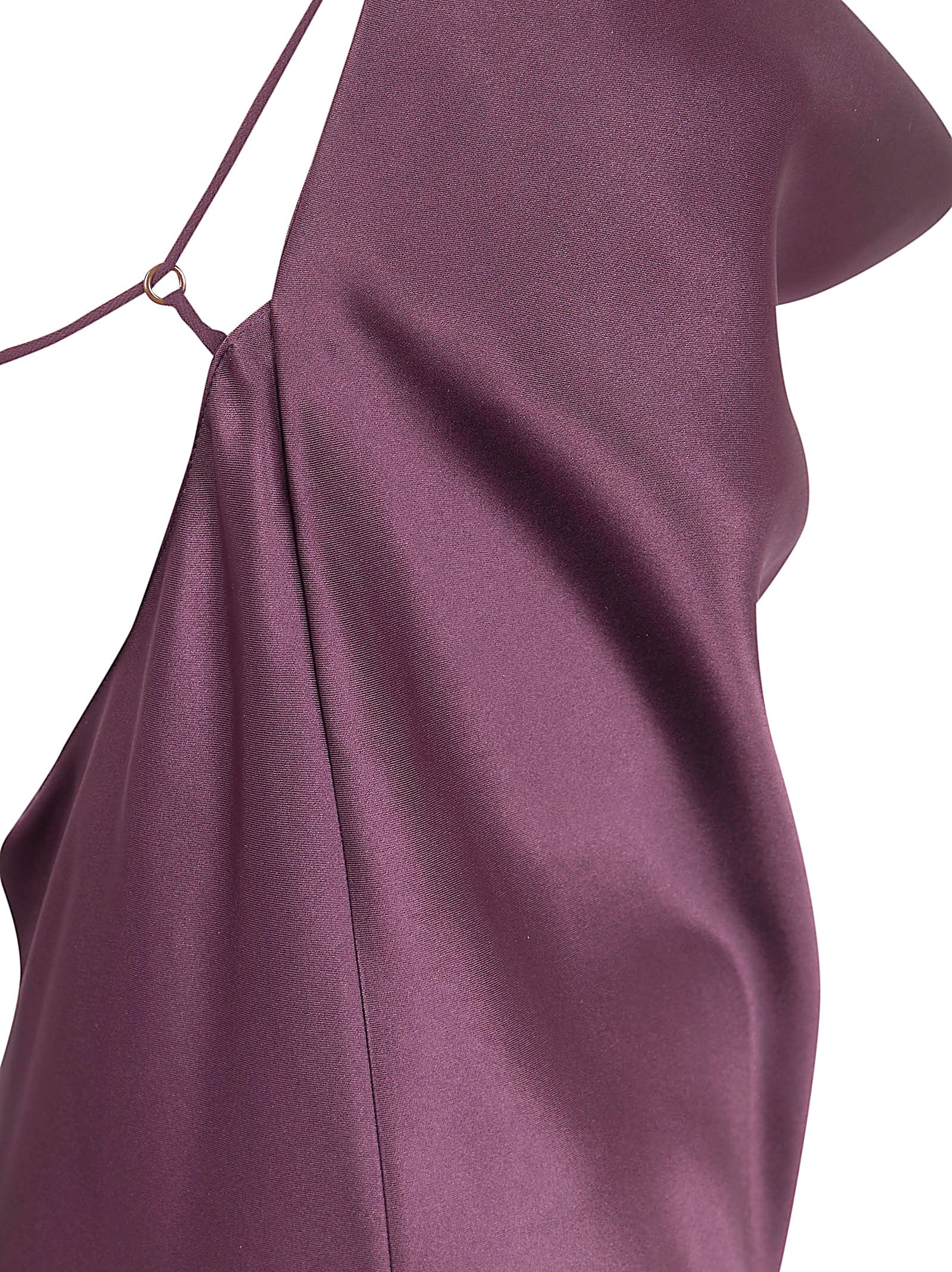 Cowl Neck Midi Dress with Spaghetti Straps