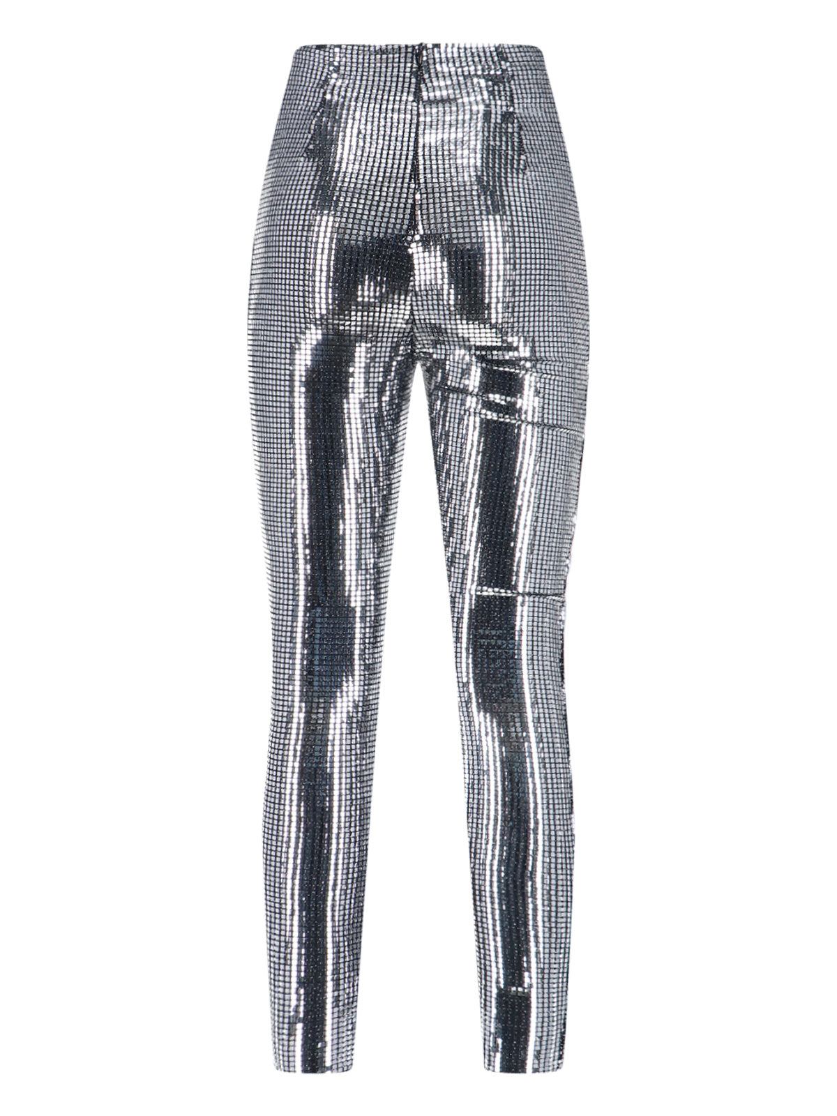 Metallic Sequin Pants – Silver