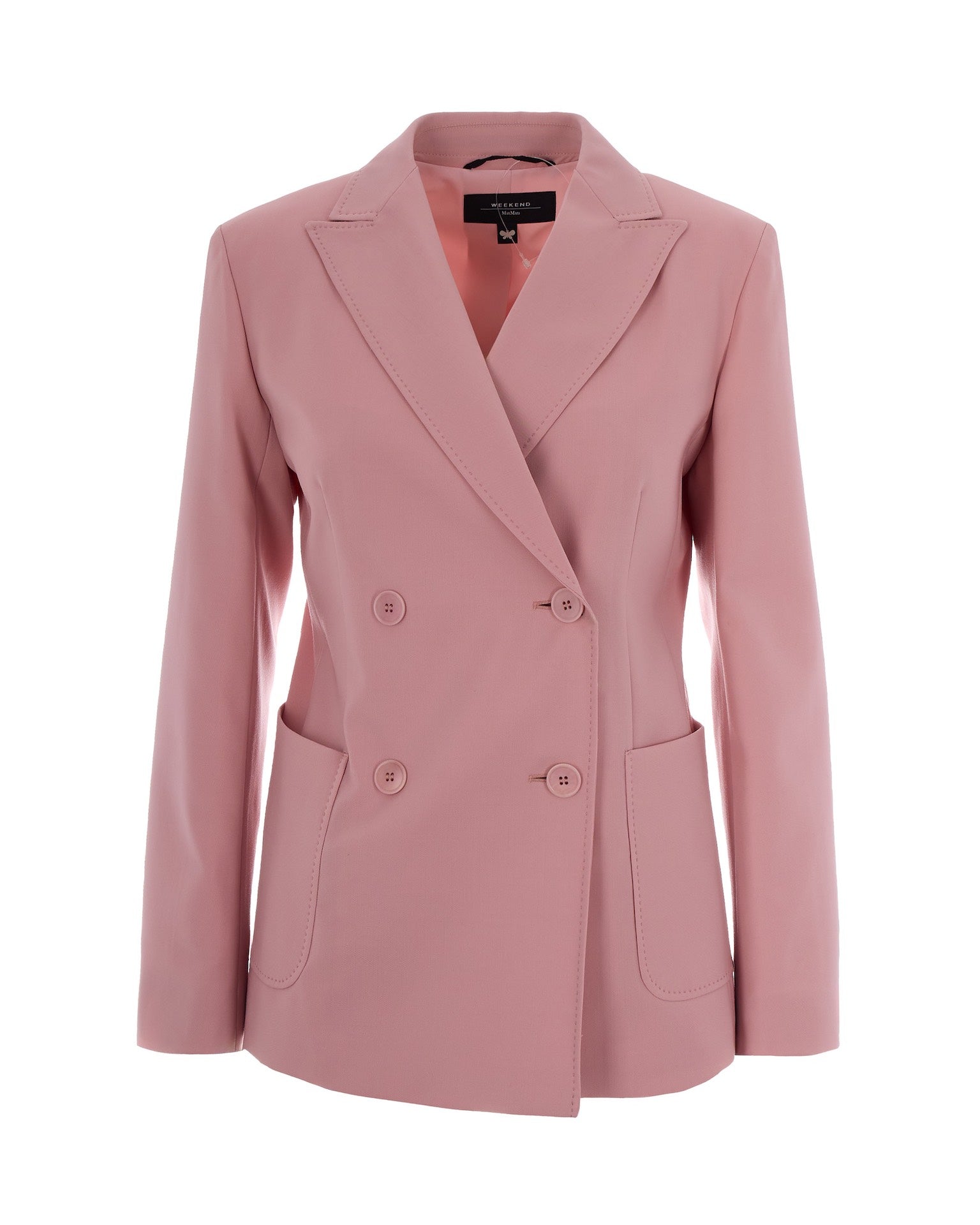 Double-Breasted Blazer in Dusty Pink