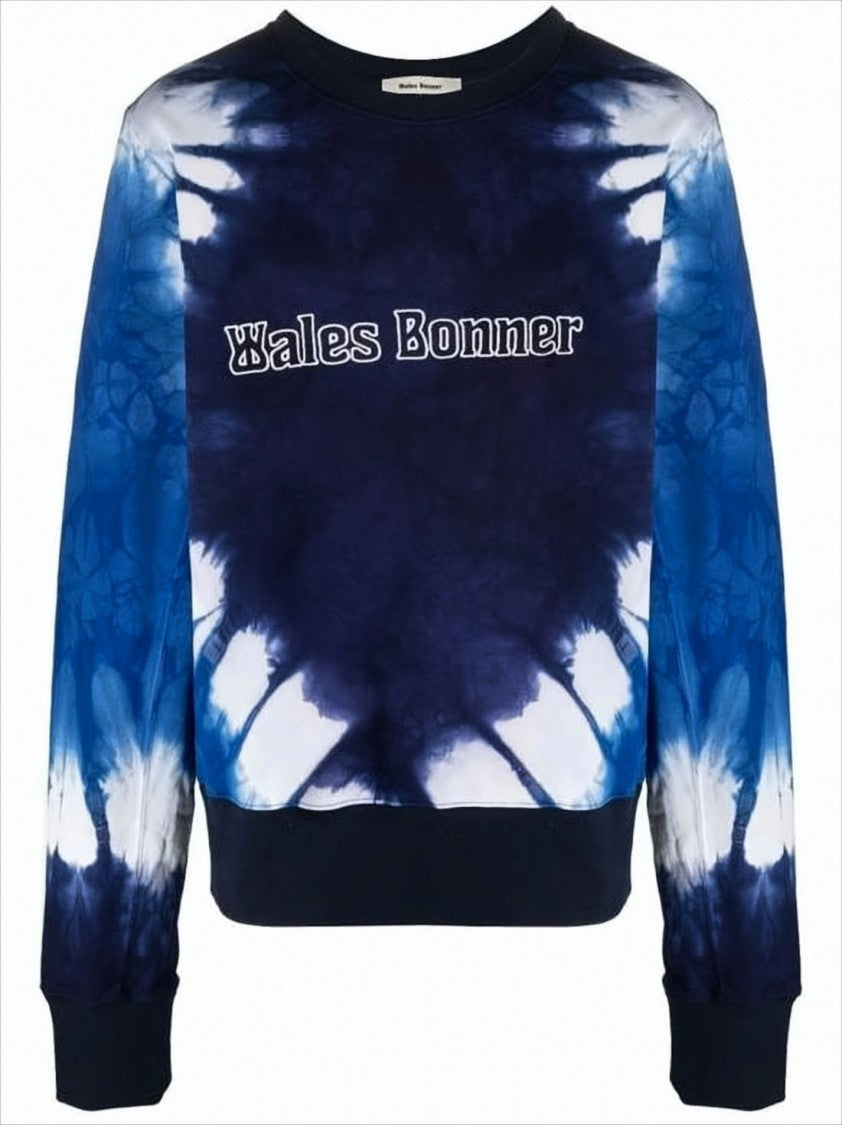 Tie-Dye Long Sleeve Shirt with Contrasting Logo