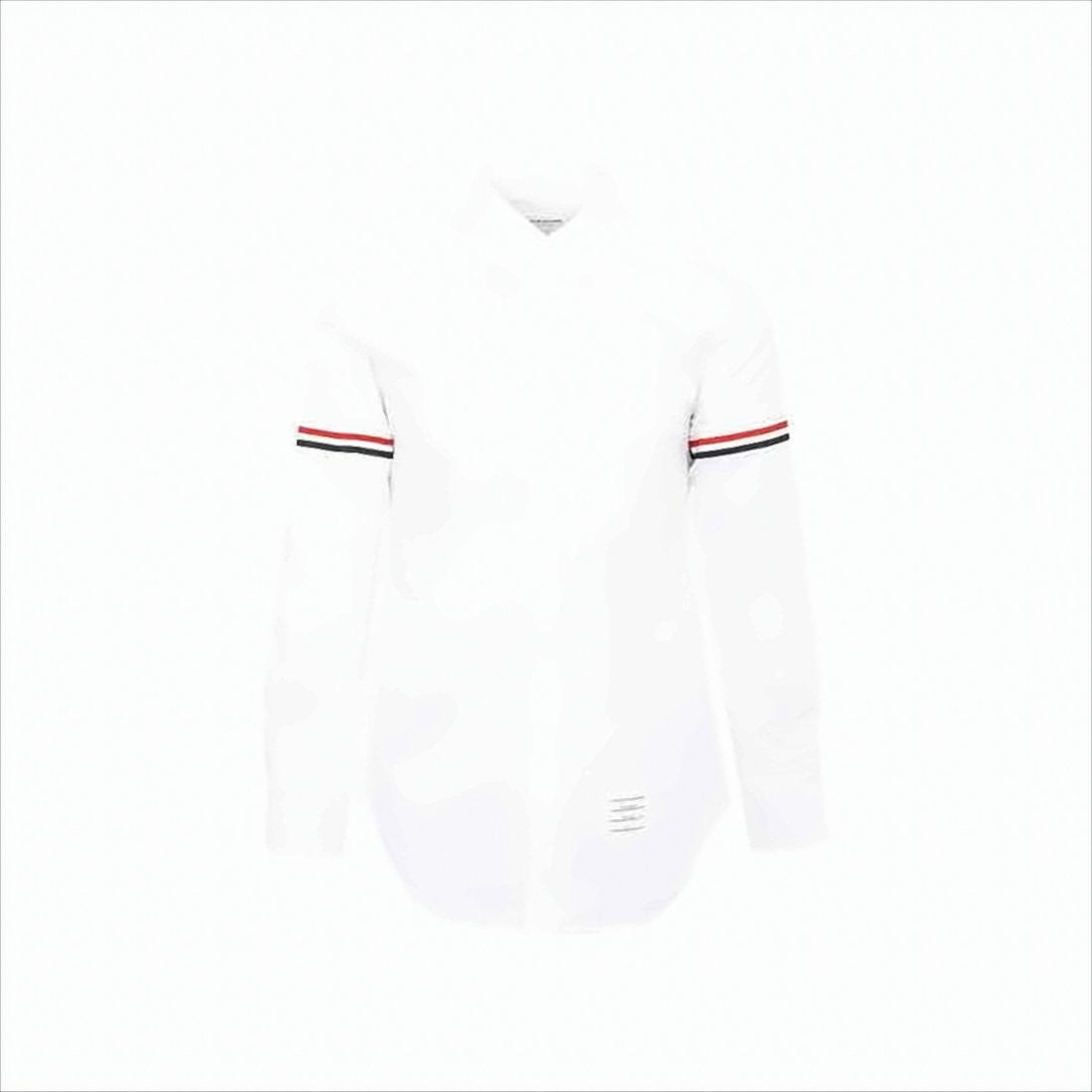 Long-Sleeve Cotton Shirt with Striped Accents