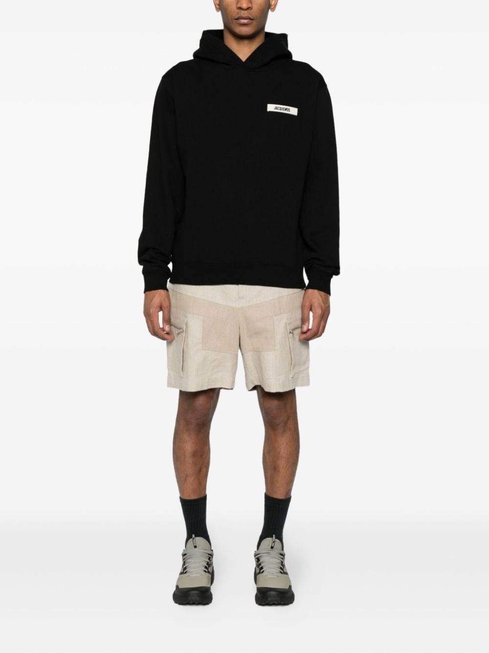 Hooded Sweater with Logo Patch