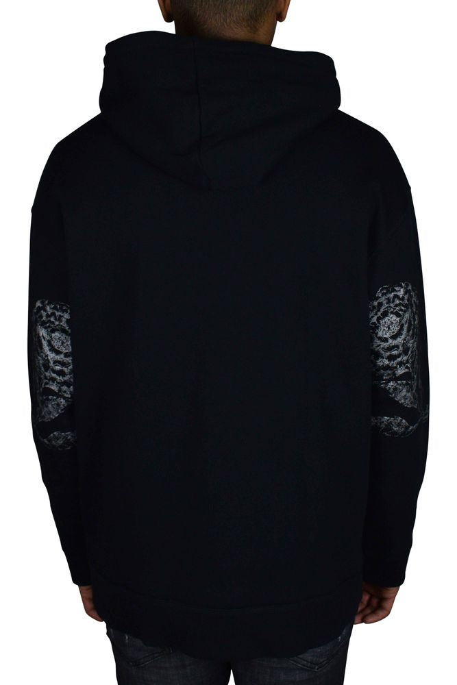 Valentino Floral Print Hoodie With Kangaroo Pocket