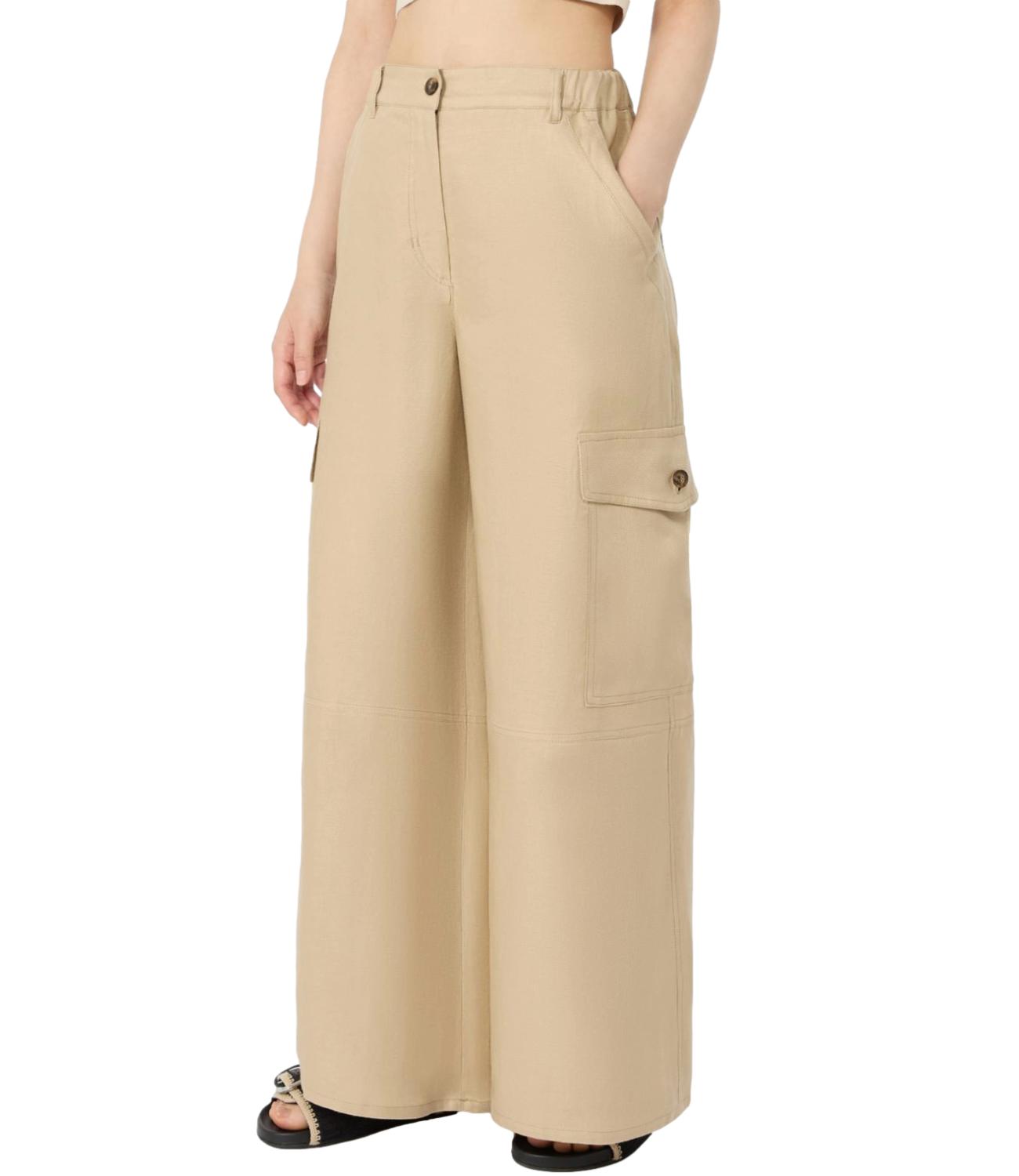 High-Waisted Wide-Leg Pants with Utility Pockets