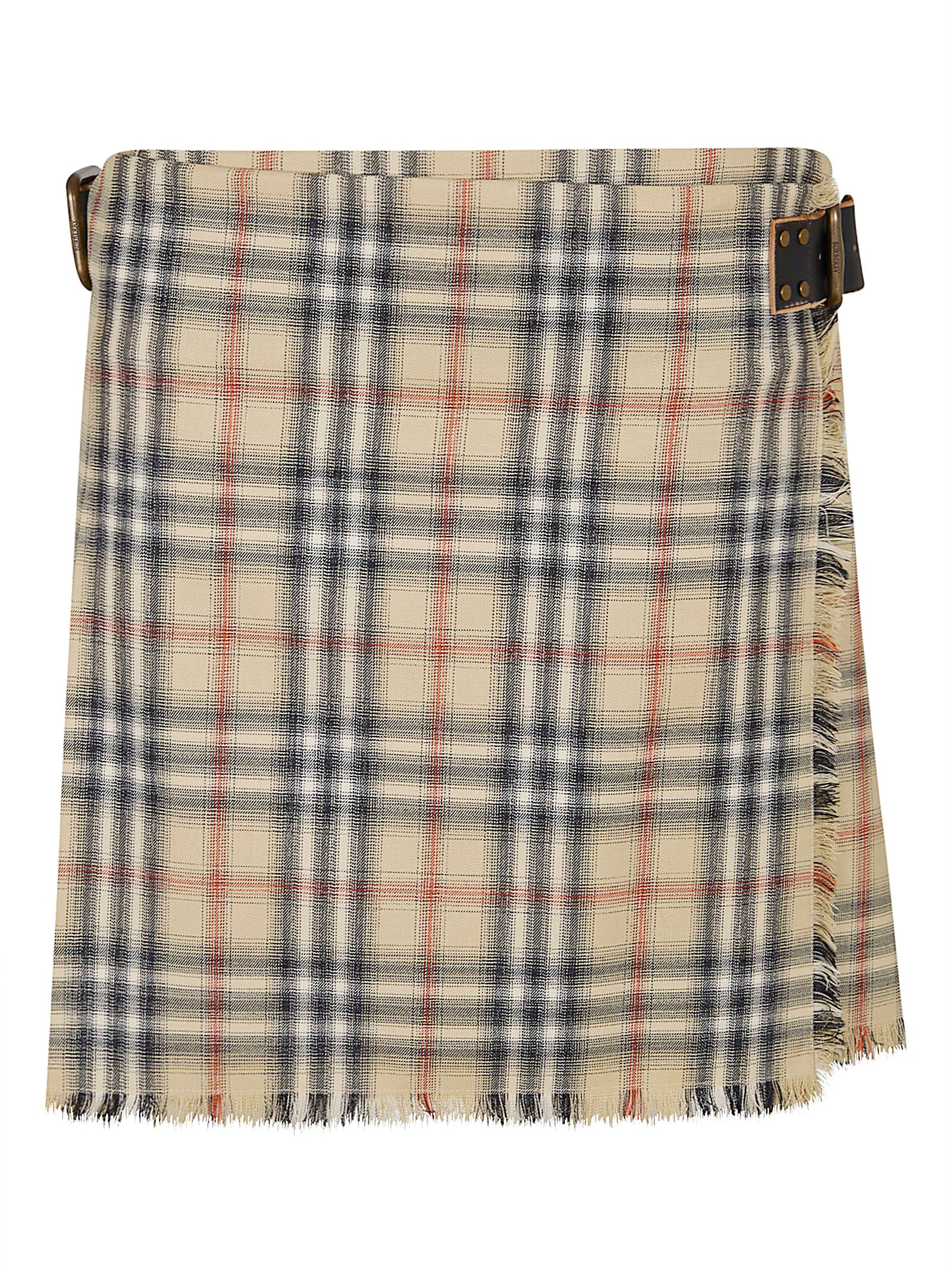 Plaid Wool Mini Skirt