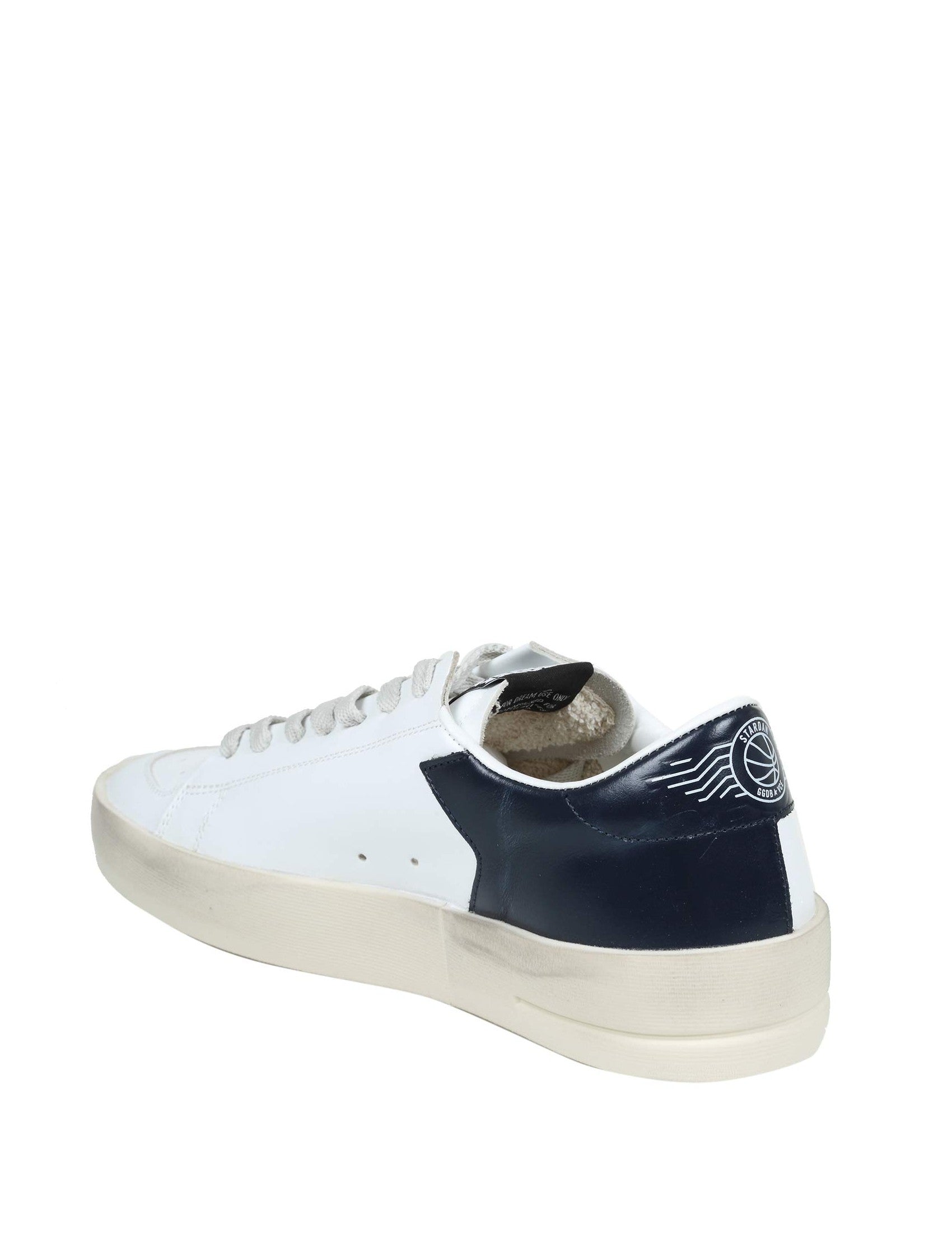 Stardan Leather Sneakers With Vintage Treatment And Asymmetrical Design