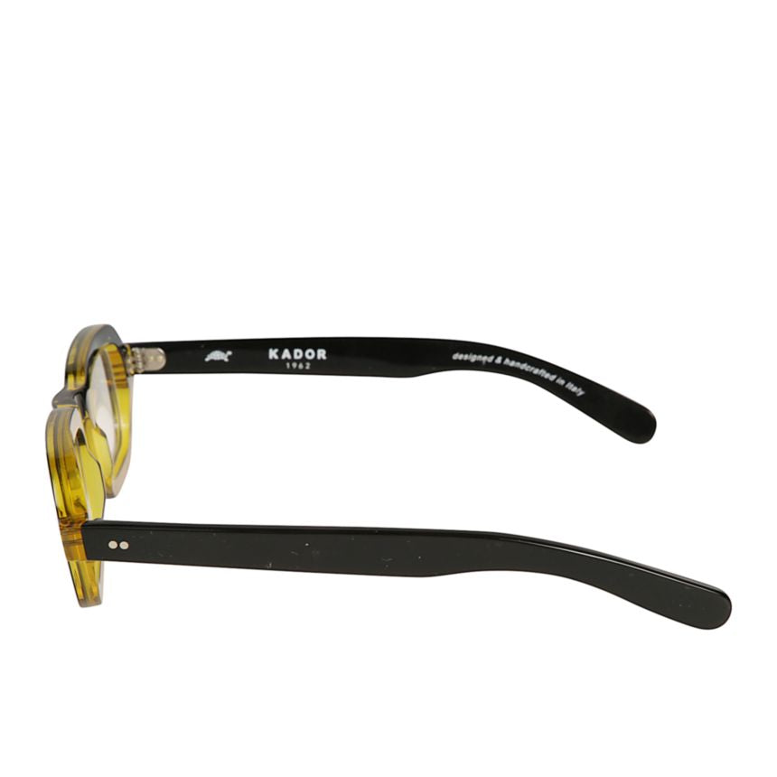 Roky Rectangular Dual-Tone Eyeglasses with Metallic Rivet Details