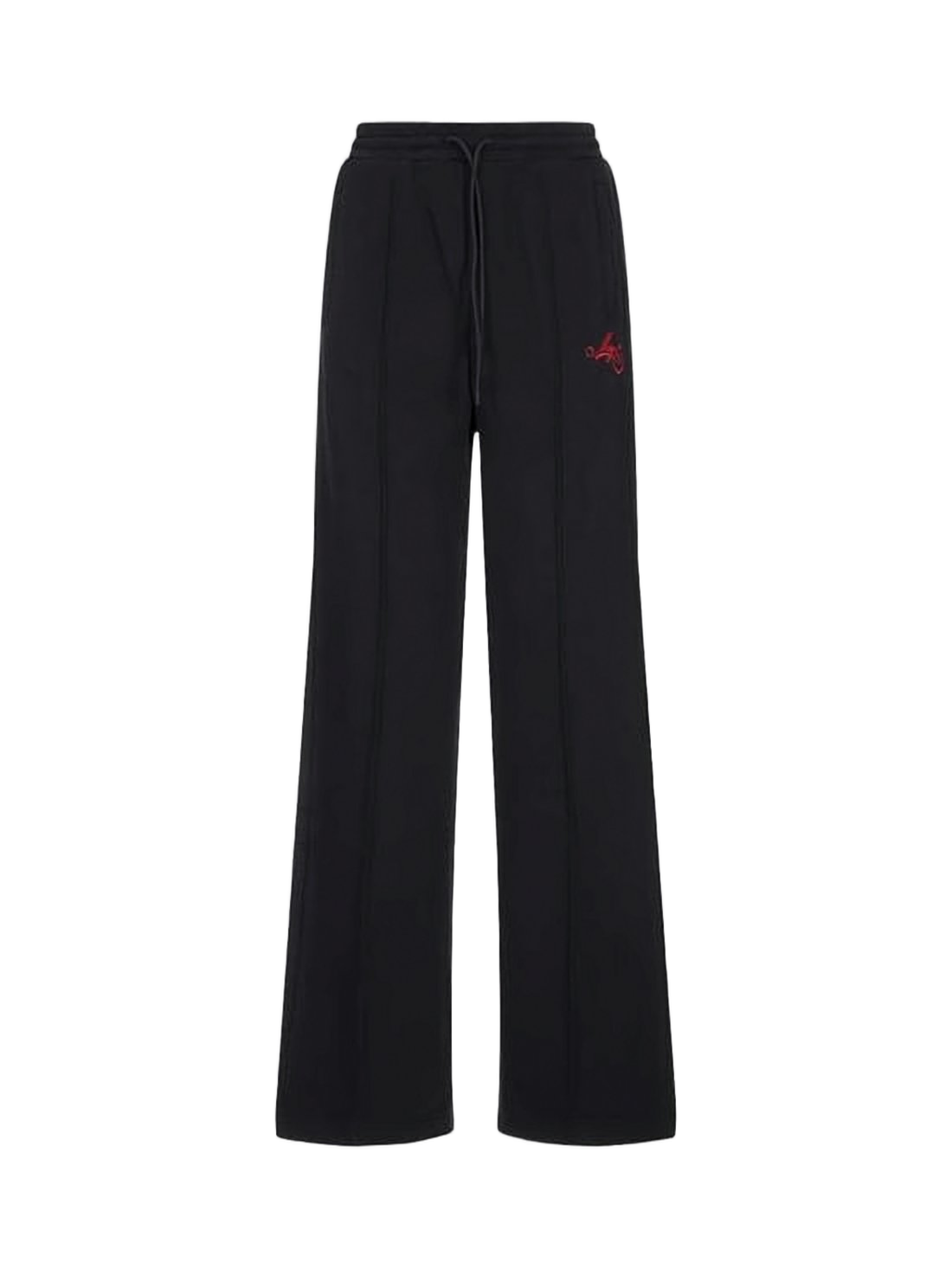Wide-Leg Cotton Pants with Drawstring Waistband